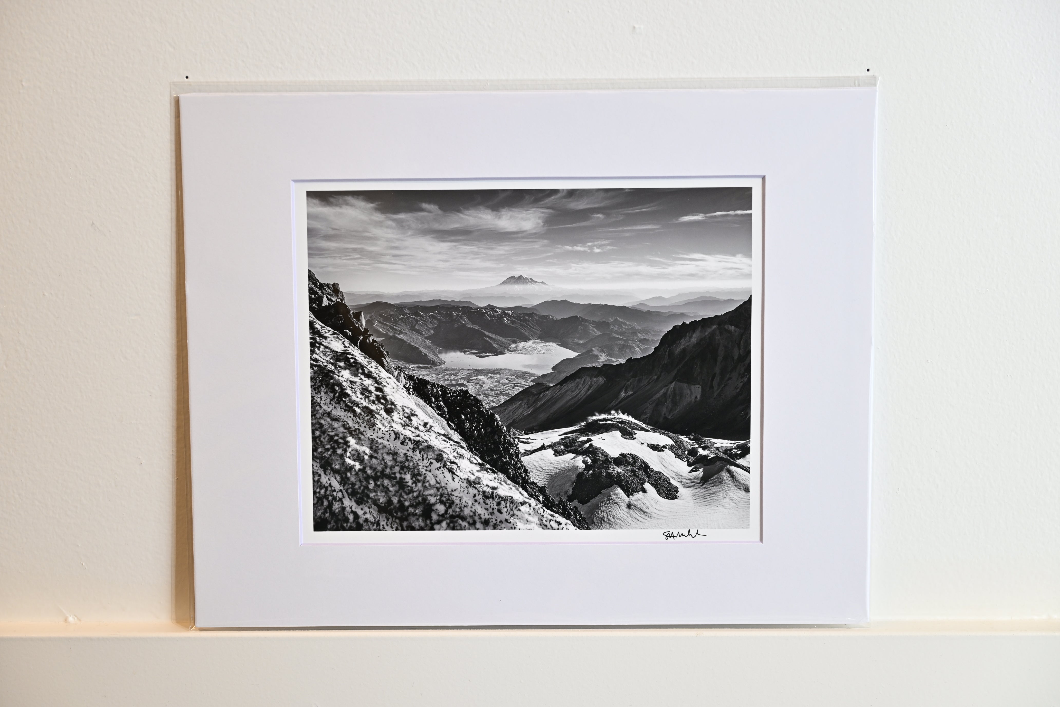 Mount St. Helens Caldera with Rainier: 8x10 Open Edition Matted Print