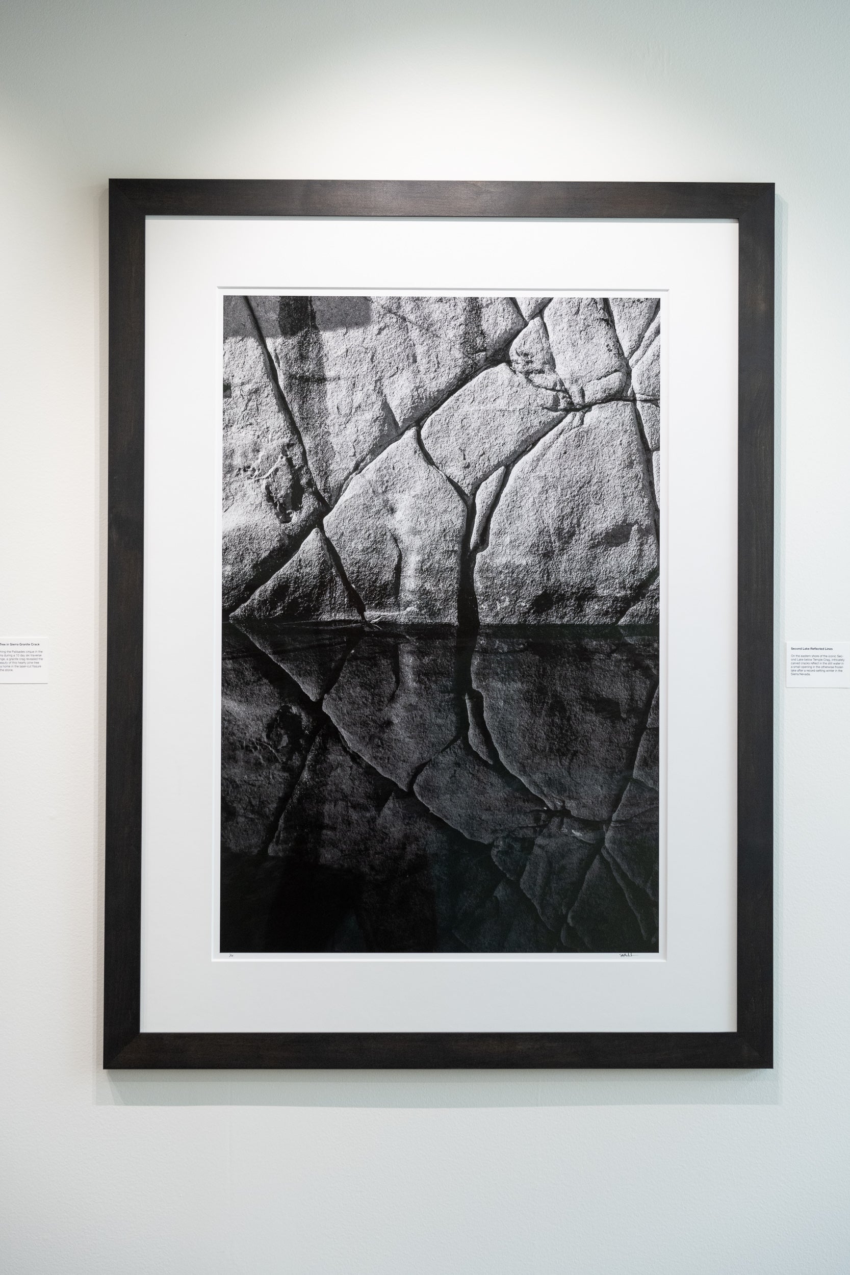 Second Lake Reflected Lines: 24x36 Limited Edition Framed Print