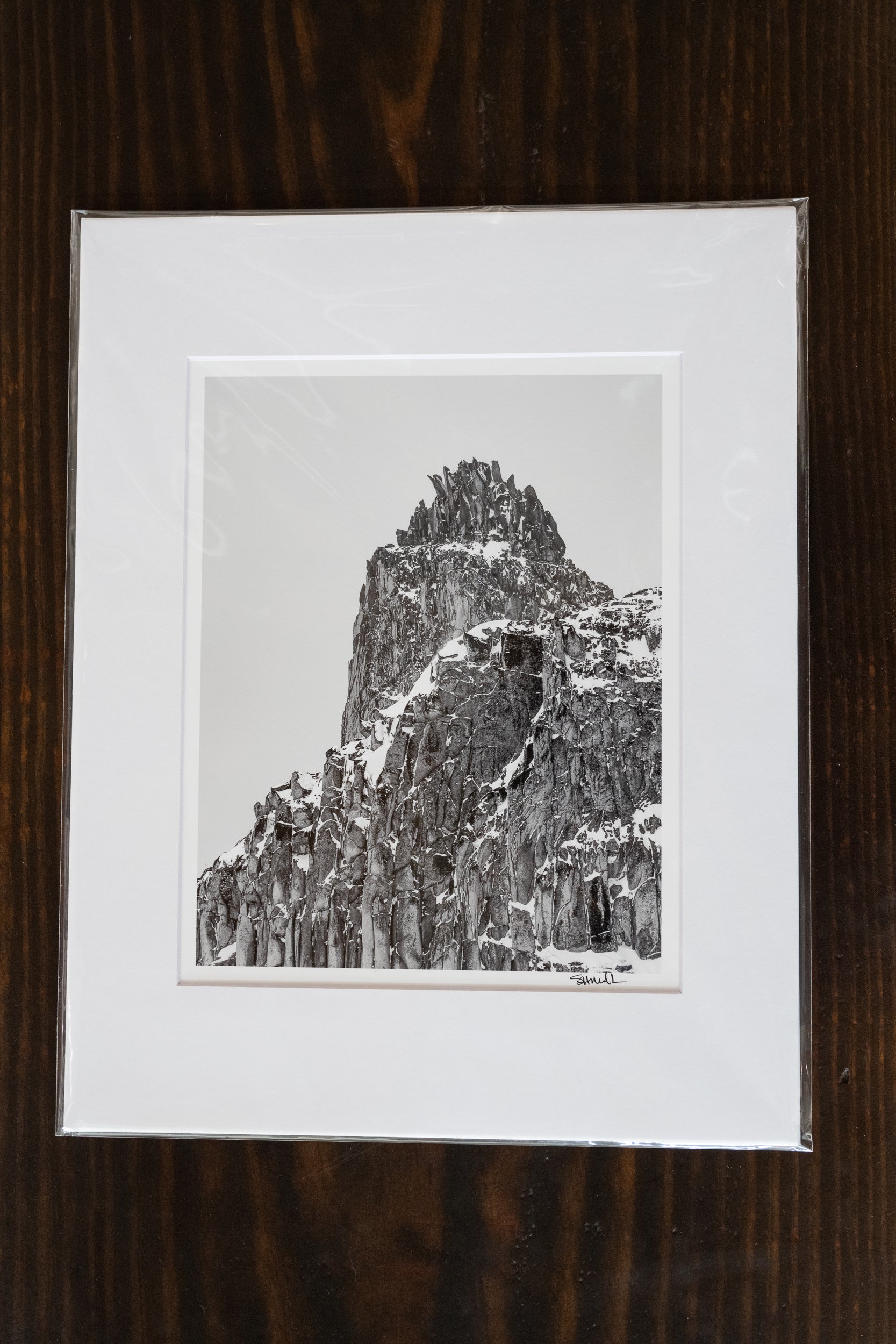 Gunsight Peaks in Winter: Matted 8x10 Print