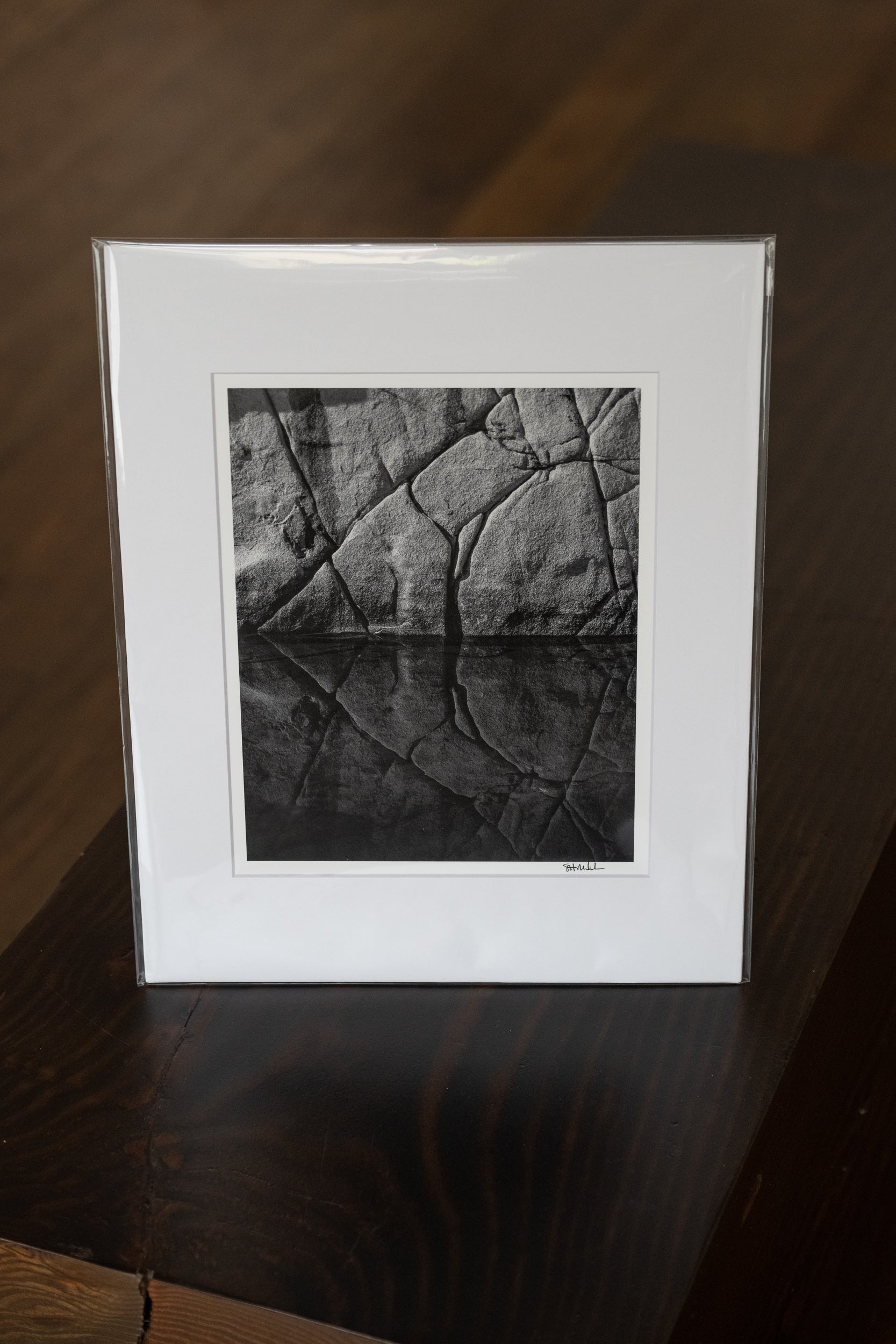 Second Lake Reflected Lines: Matted 8x10 Print