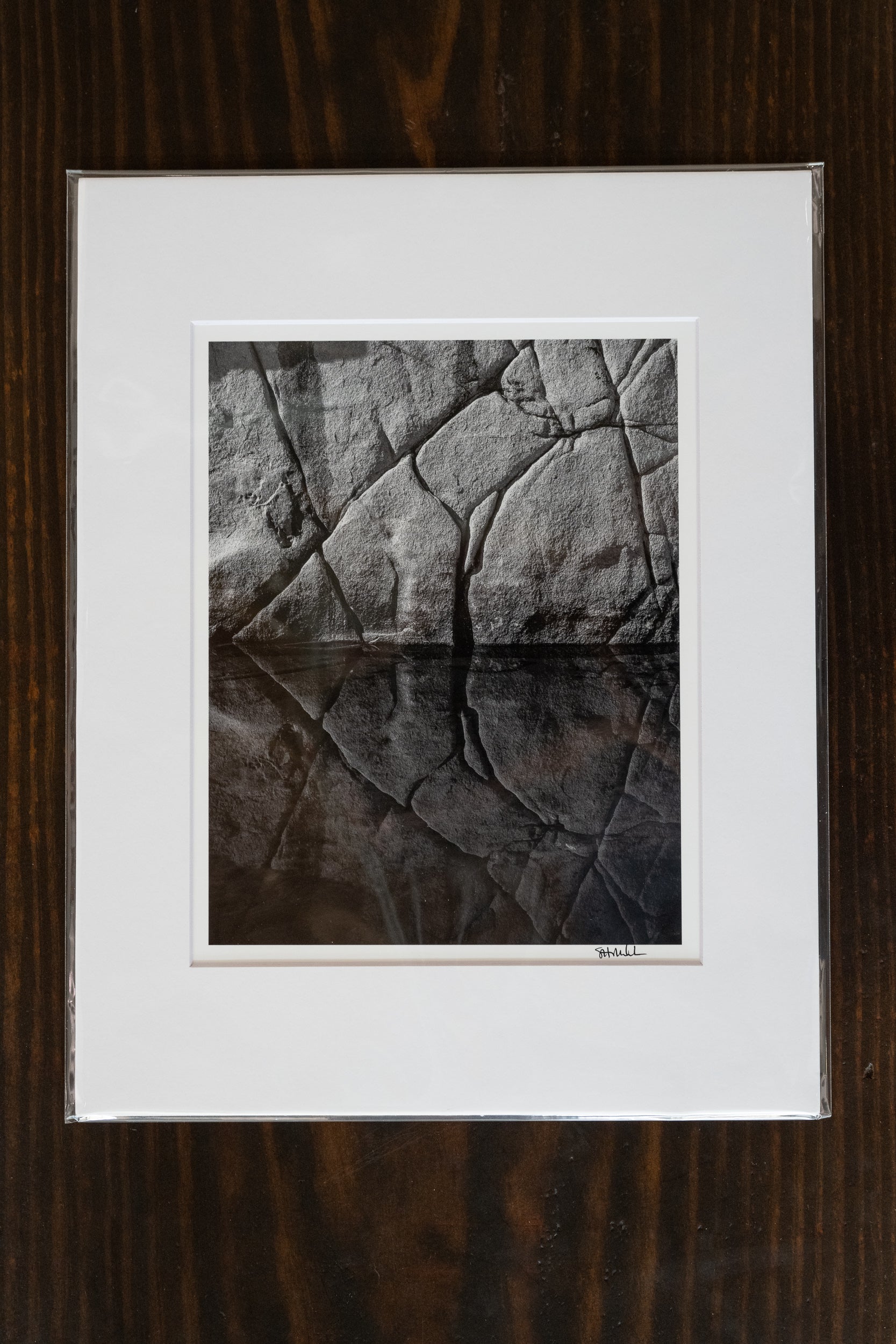 Second Lake Reflected Lines: Matted 8x10 Print