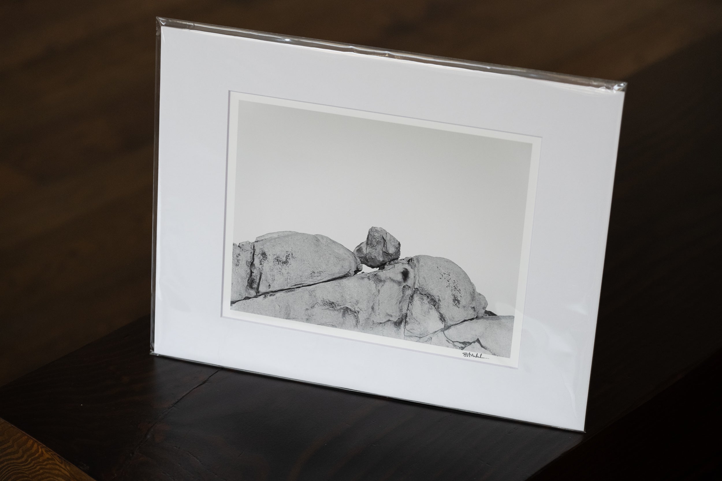 Perched Boulder in Hidden Valley: Matted 8x10 Print