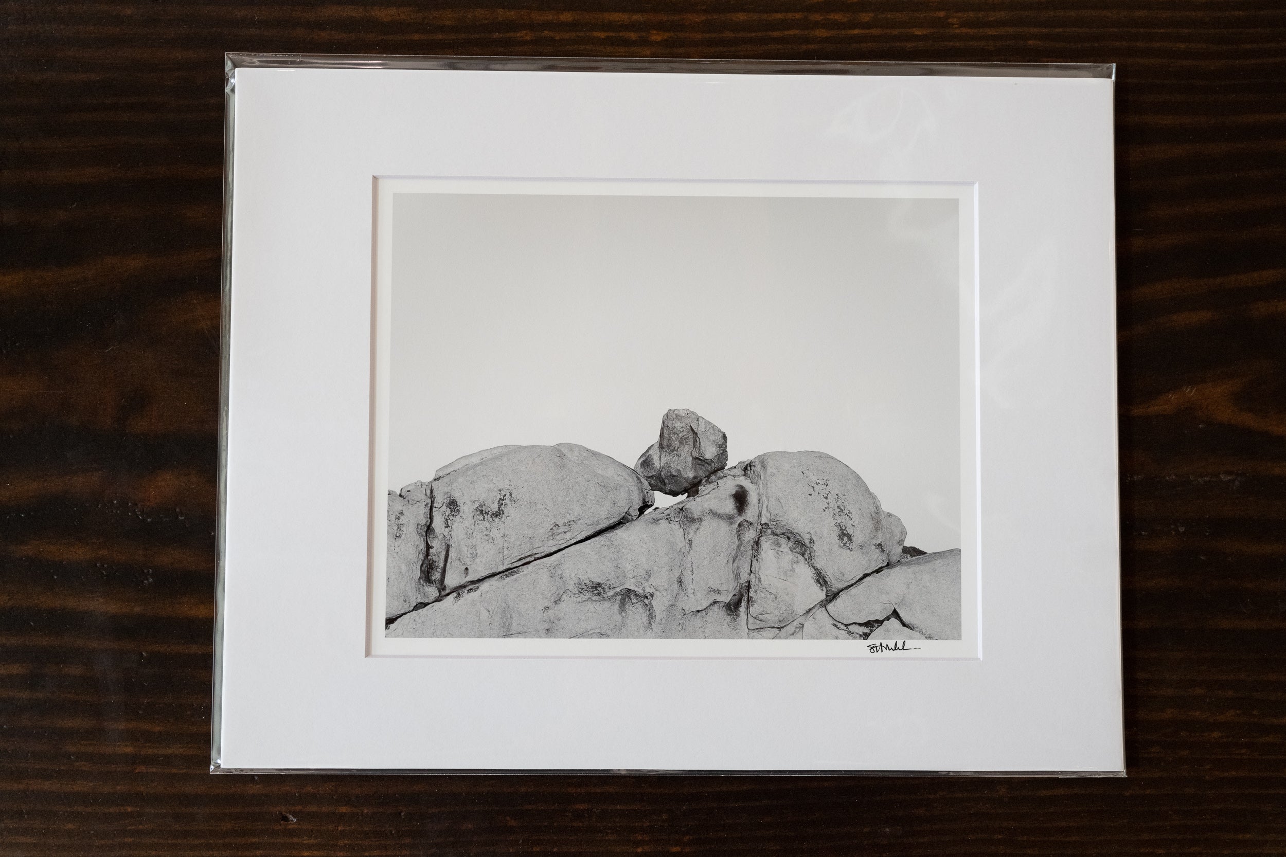 Perched Boulder in Hidden Valley: Matted 8x10 Print