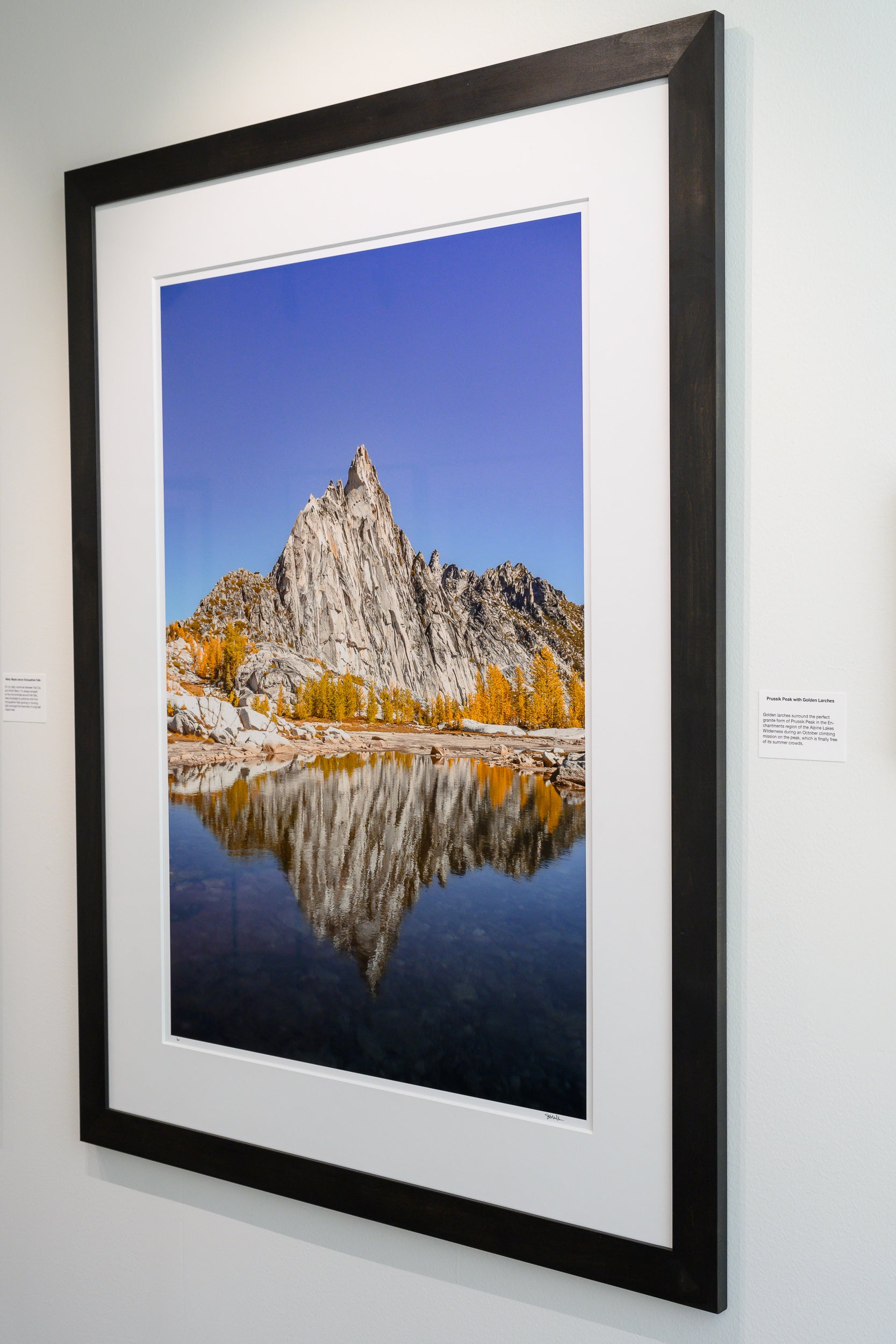 Prussik Peak with Golden Larches: 24x36 Limited Edition Framed Print