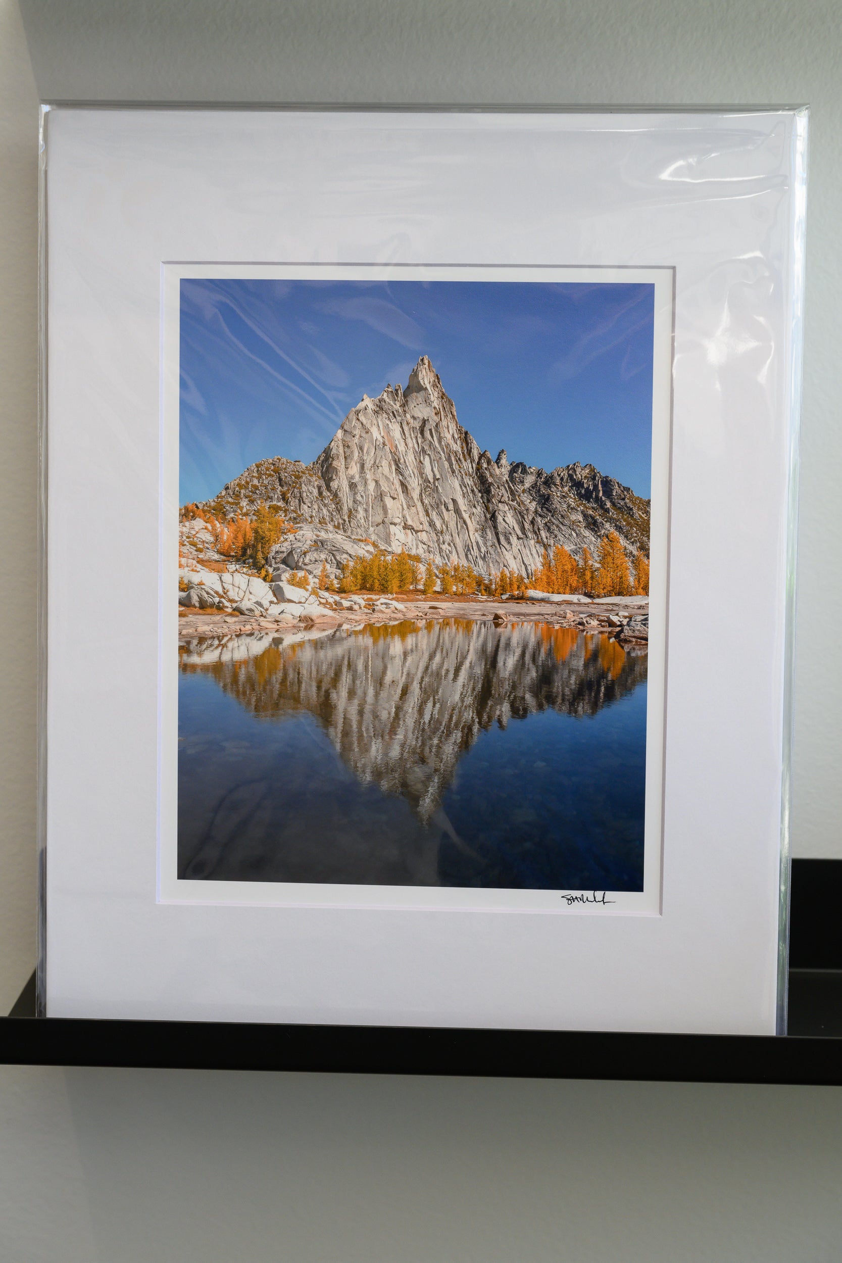 Prussik Peak with Golden Larches: Matted 8x10 Print