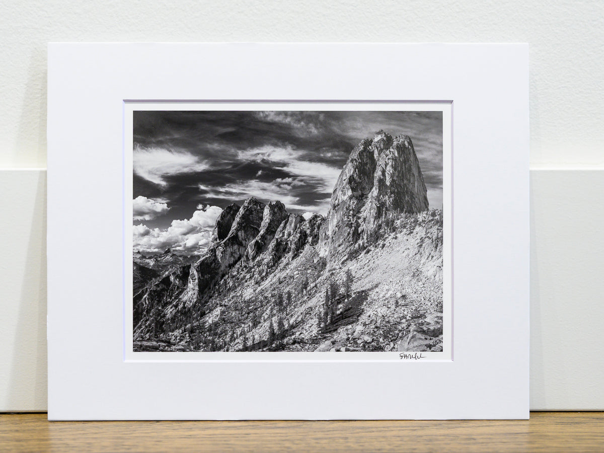 Early Winter Spires and Liberty Group from Blue Lake Peak: 8x10 Open Edition Matted Print