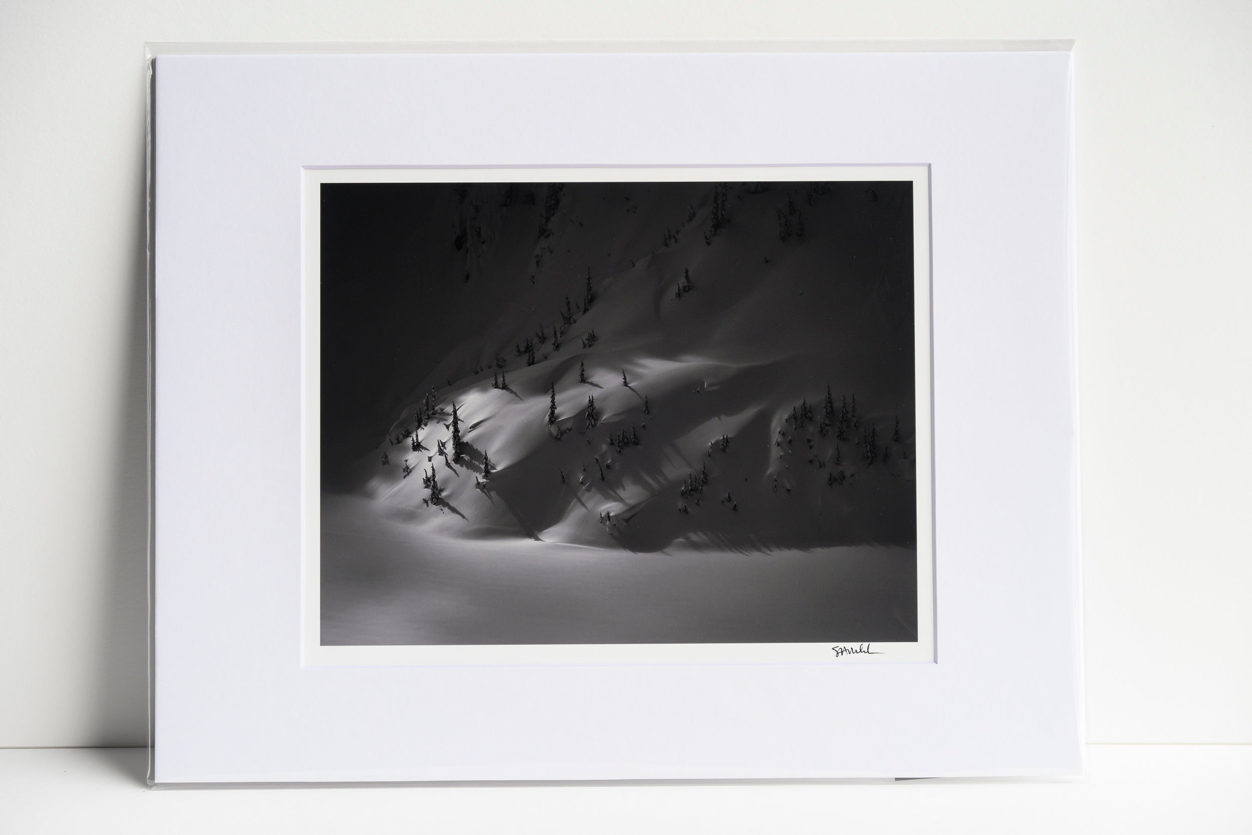 First Light on the Snow Lake Shore: Matted 8x10 Print