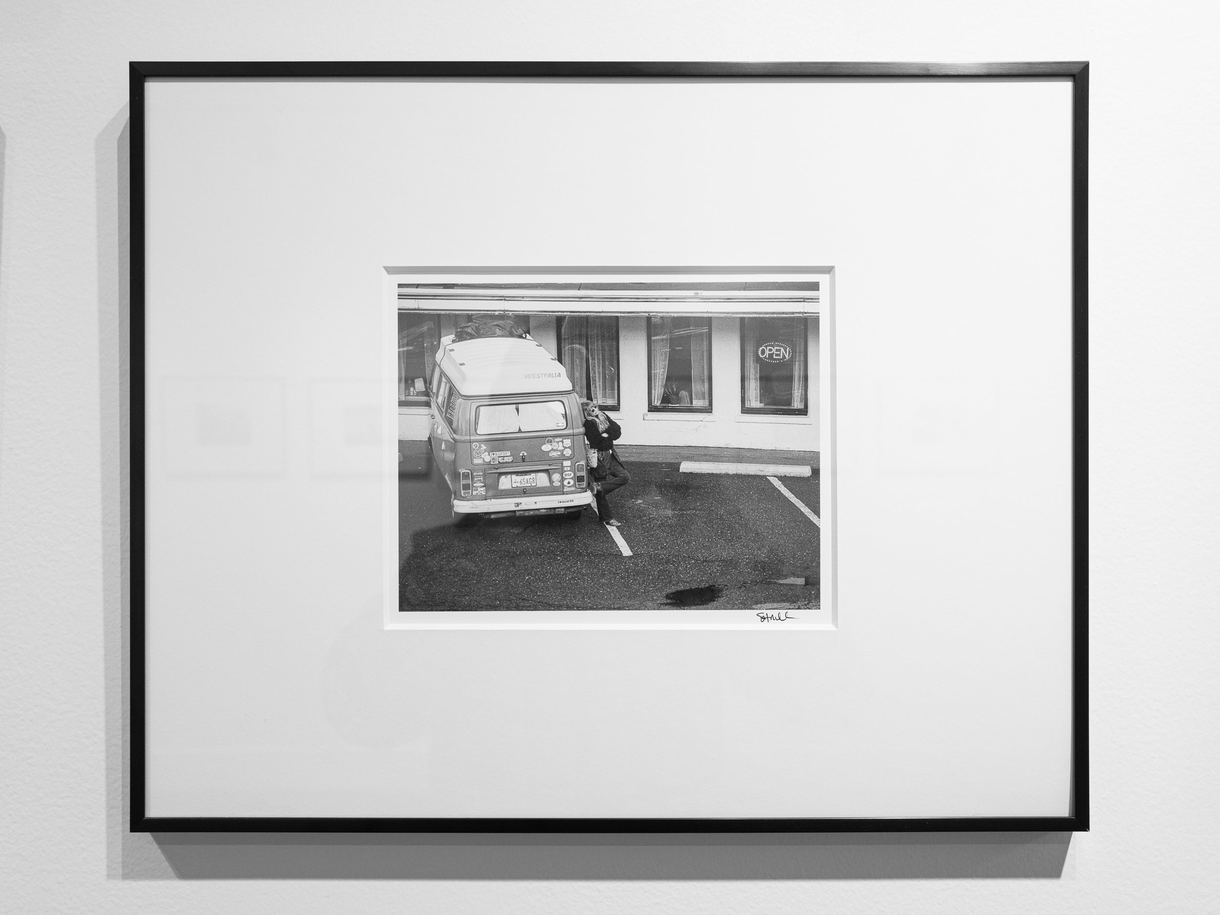 Hippie Bus: 8x10 Open Edition Matted Print in 16x20 Metal Frame
