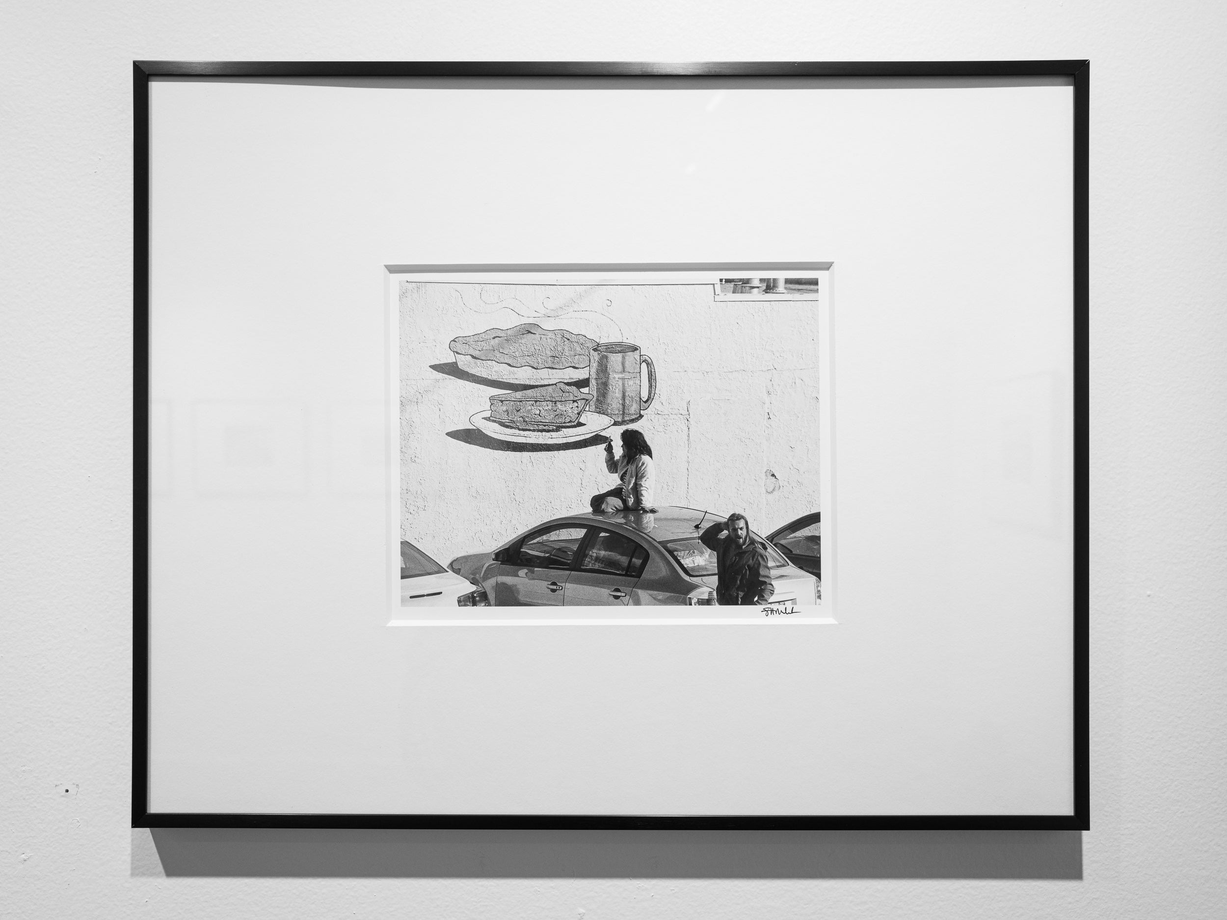 Yawn: 8x10 Open Edition Matted Print in 16x20 Metal Frame