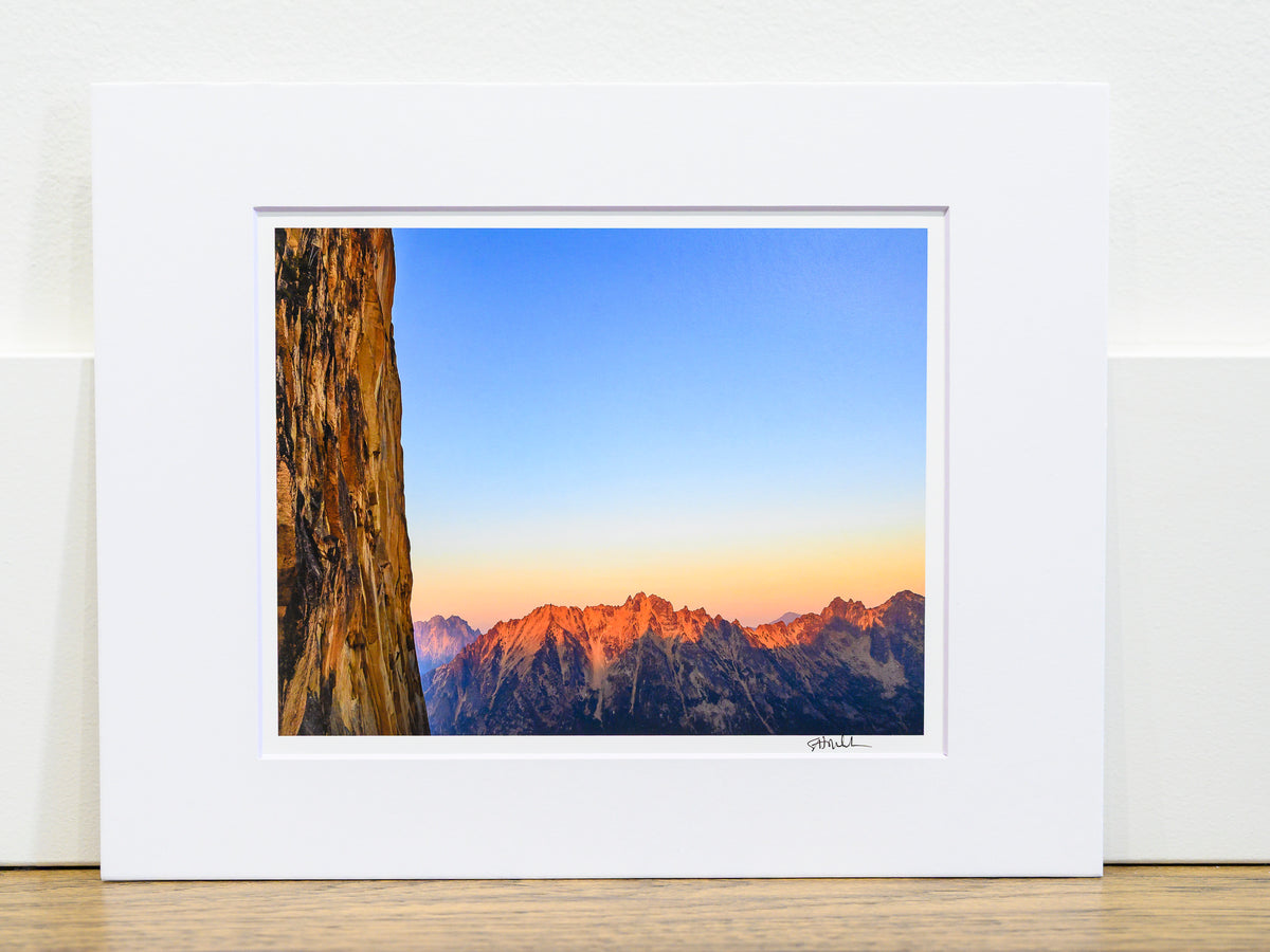 Late Summer Sunset on South Early Winter Spire and Kangaroo Ridge: 8x10 Open Edition Matted Print