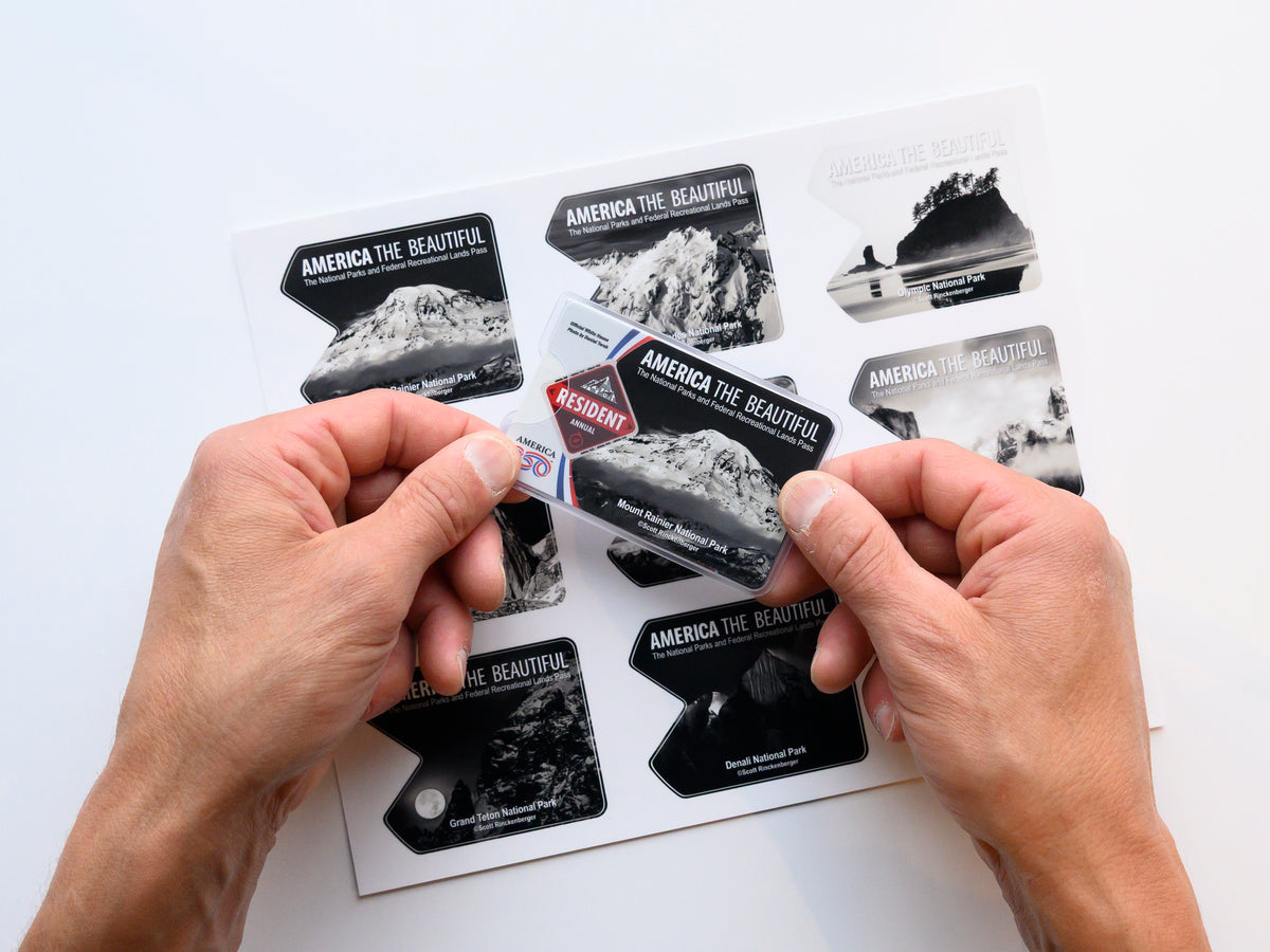 Make the America The Beautiful Pass Beautiful Again Sleeve and Sticker Pack - Black + White
