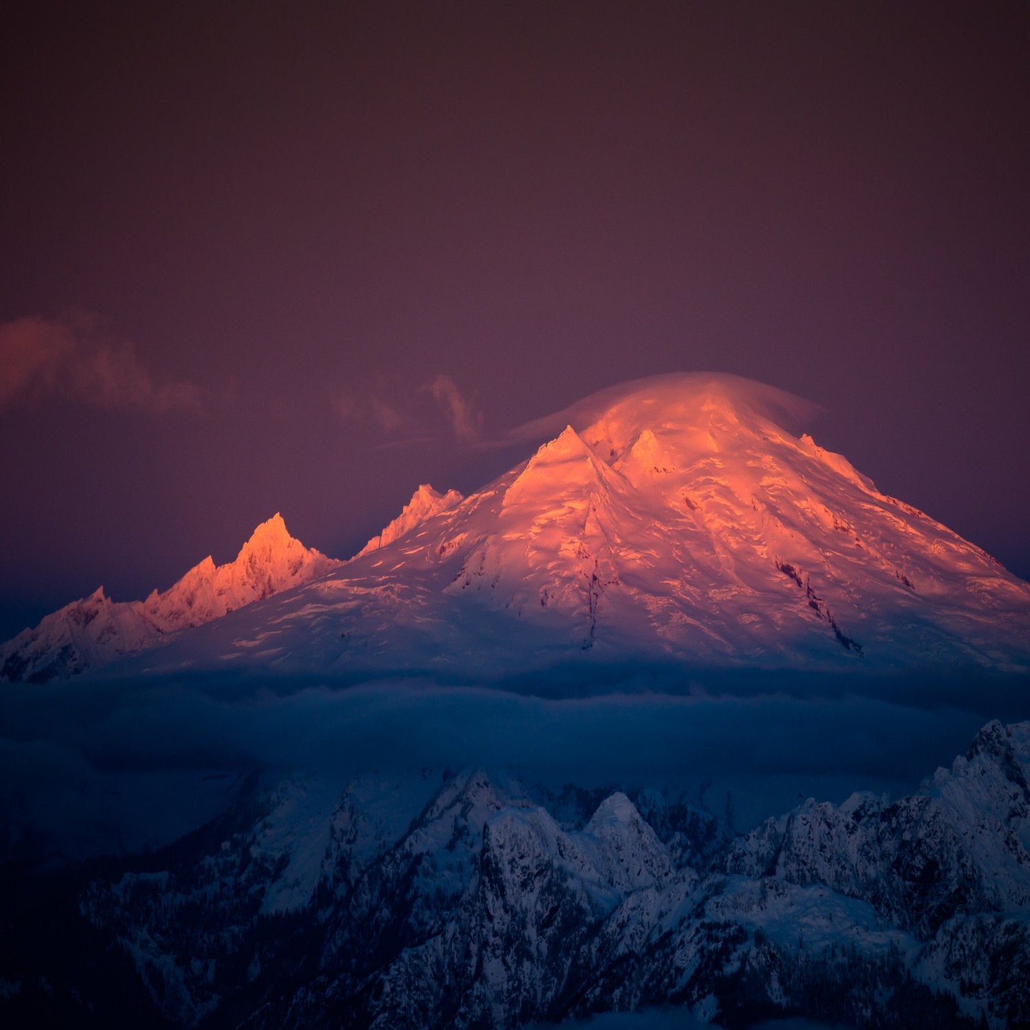 Mount Baker Sunrise from Hidden Lakes Peak: Limited Edition Framed Print