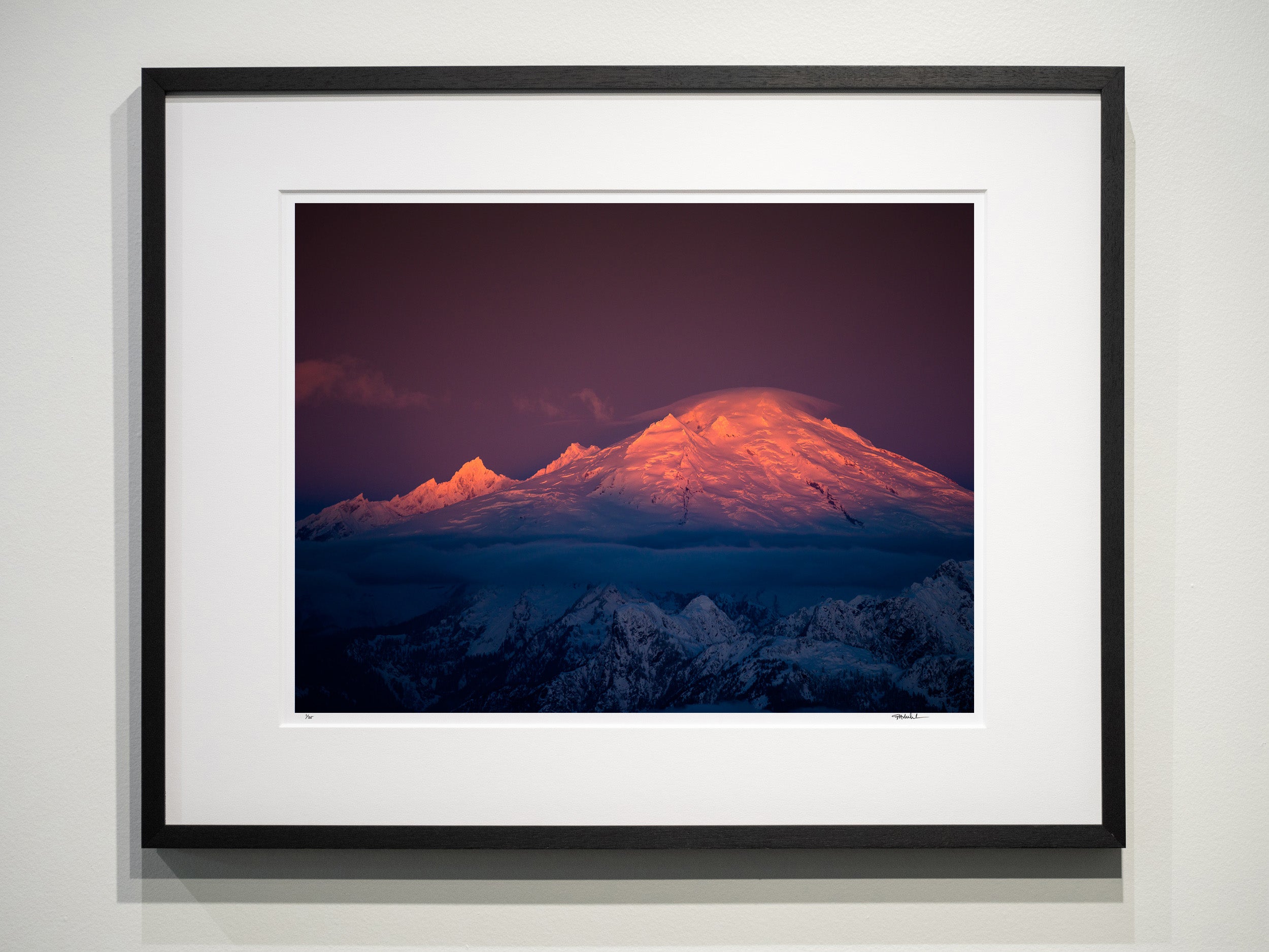 Mount Baker Sunrise from Hidden Lakes Peak: Limited Edition Framed Print
