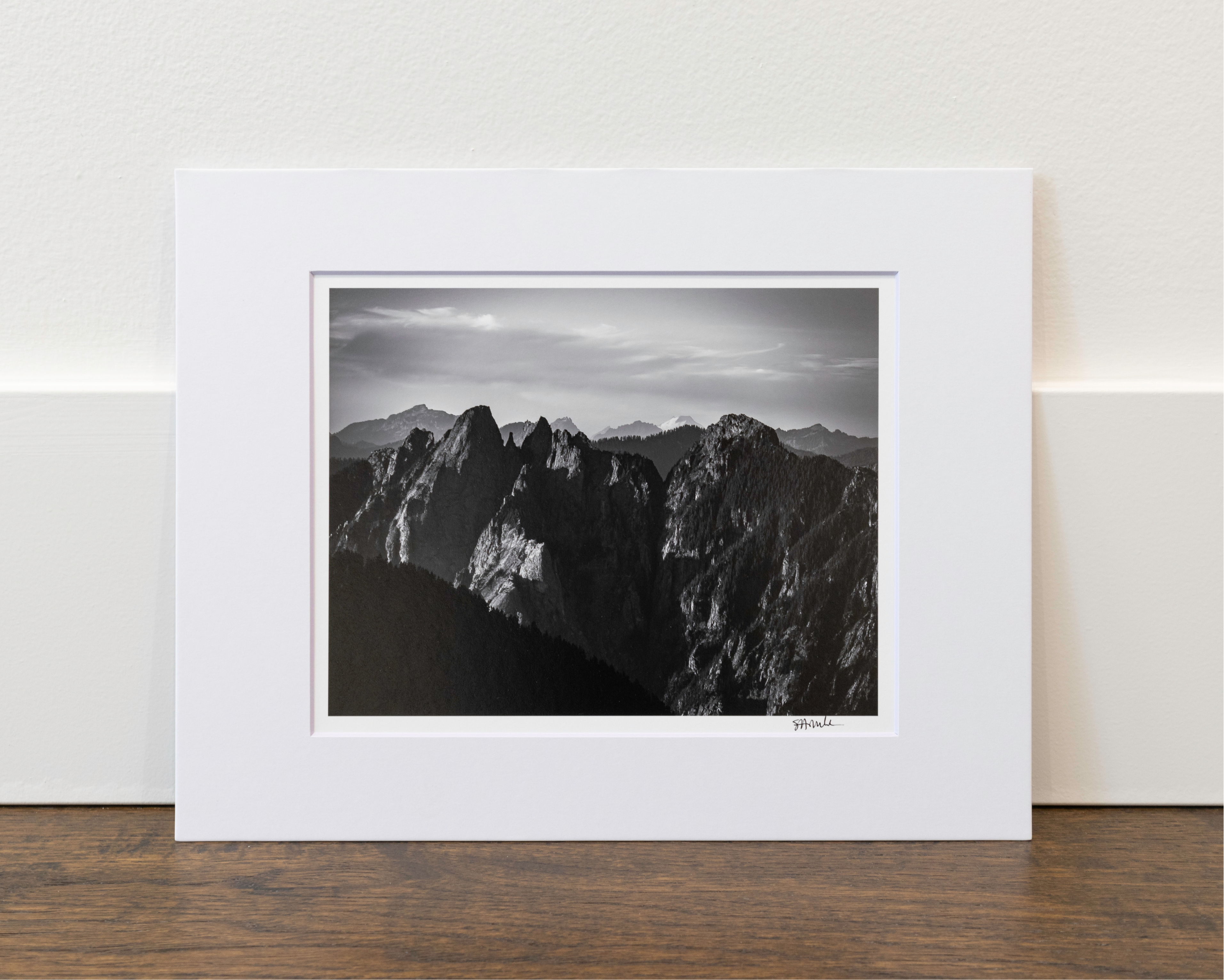 Mount Garfield and Mt. Baker from Wright Mountain: 8x10 Open Edition Matted Print