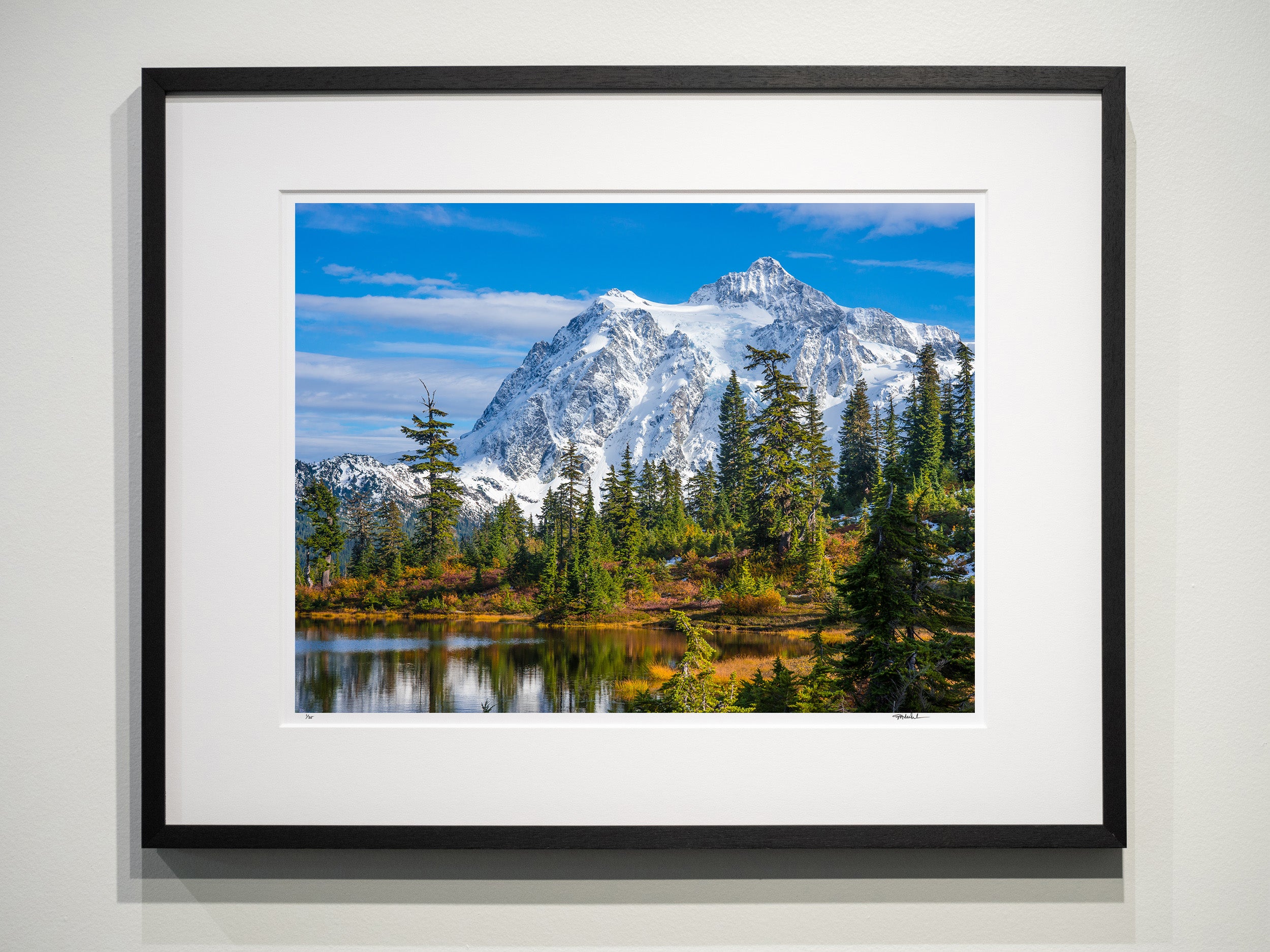 Mount Shuksan with Fresh Autumn Snow: Limited Edition Framed Print