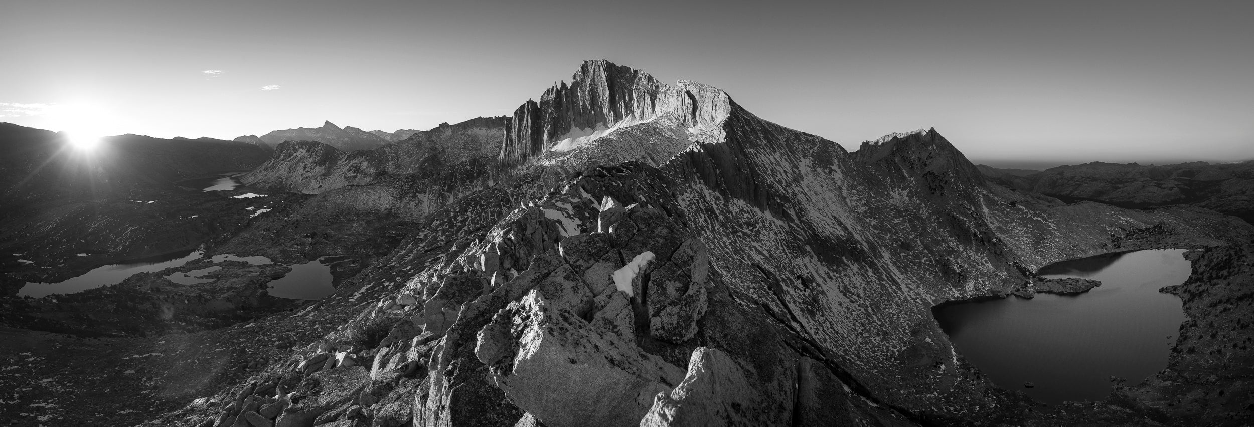 North Peak Sunrise from McCabe Pass: 30x88 Limited Edition Framed Print