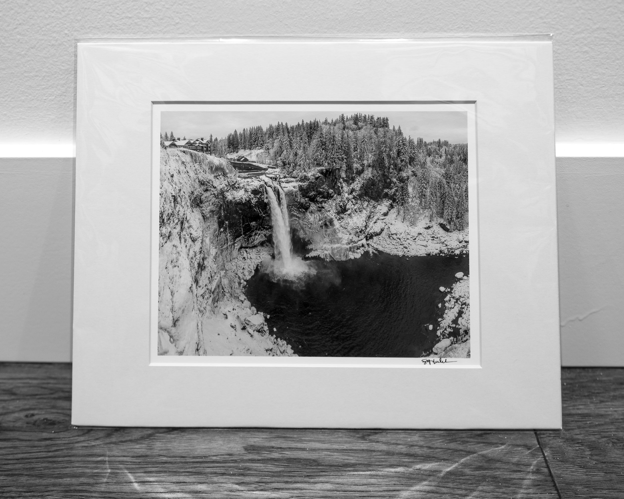 Winter Comes to Snoqualmie Falls: 8x10 Open Edition Matted Print