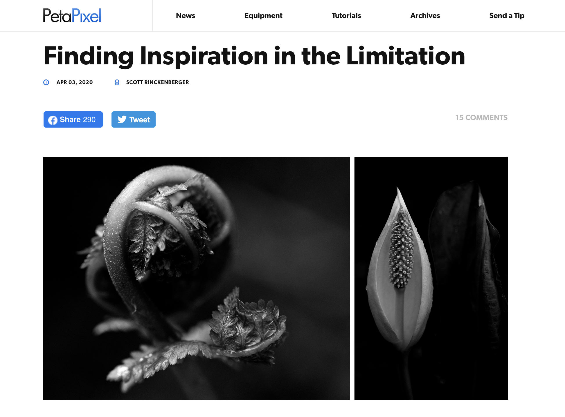 PetaPixel - Finding Inspiration in the Limitation