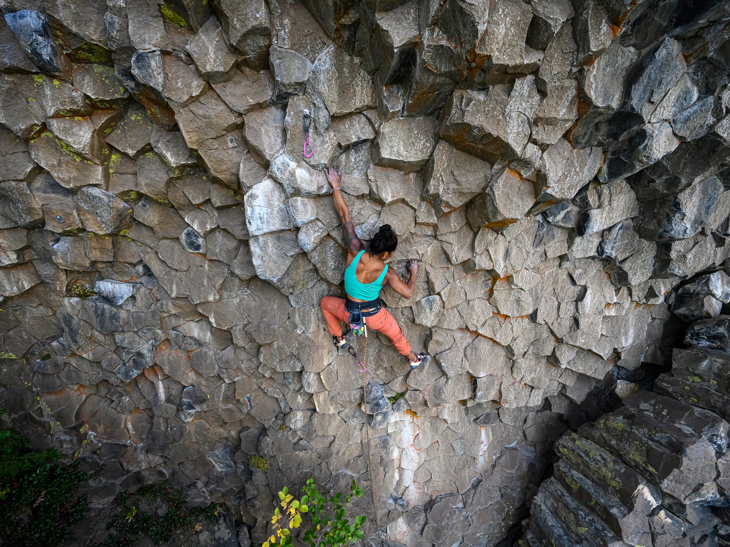 Climbing Geometric Geology in Tieton Canyon: 8x10 Open Edition Matted Print