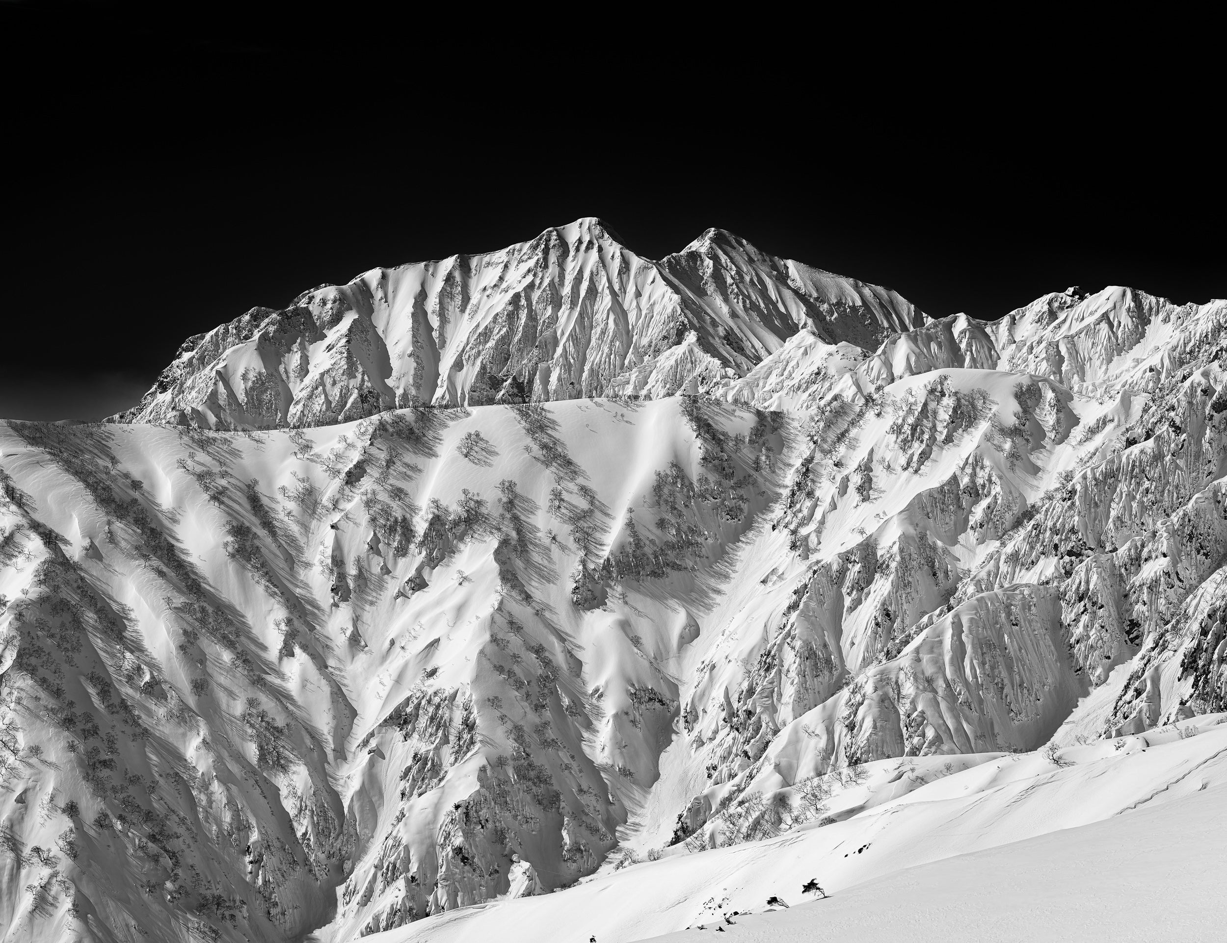 Mount Kashima-Yarigatake from Happo-one: 11x14 Open Edition Matted Print