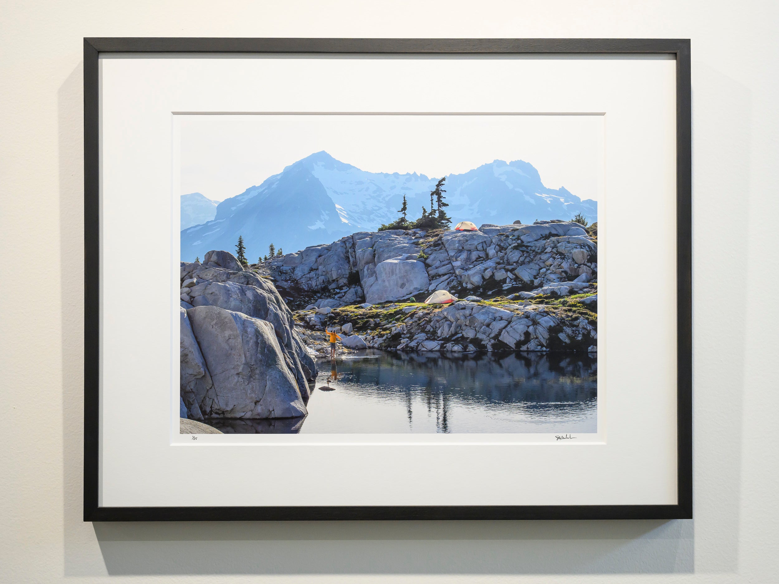 Fish On the Line in the Alpine Lakes Wilderness: 15x20 Limited Print
