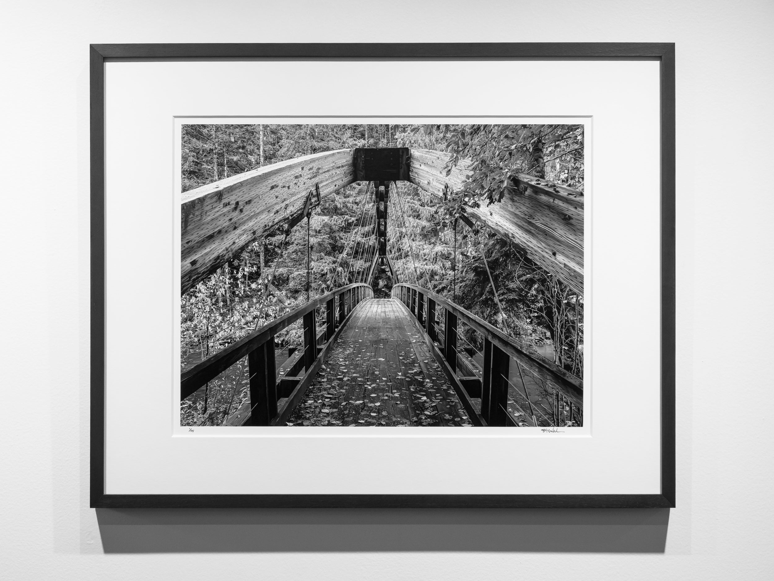 Gateway Bridge over Middle Fork Snoqualmie River: Limited Edition Framed Print