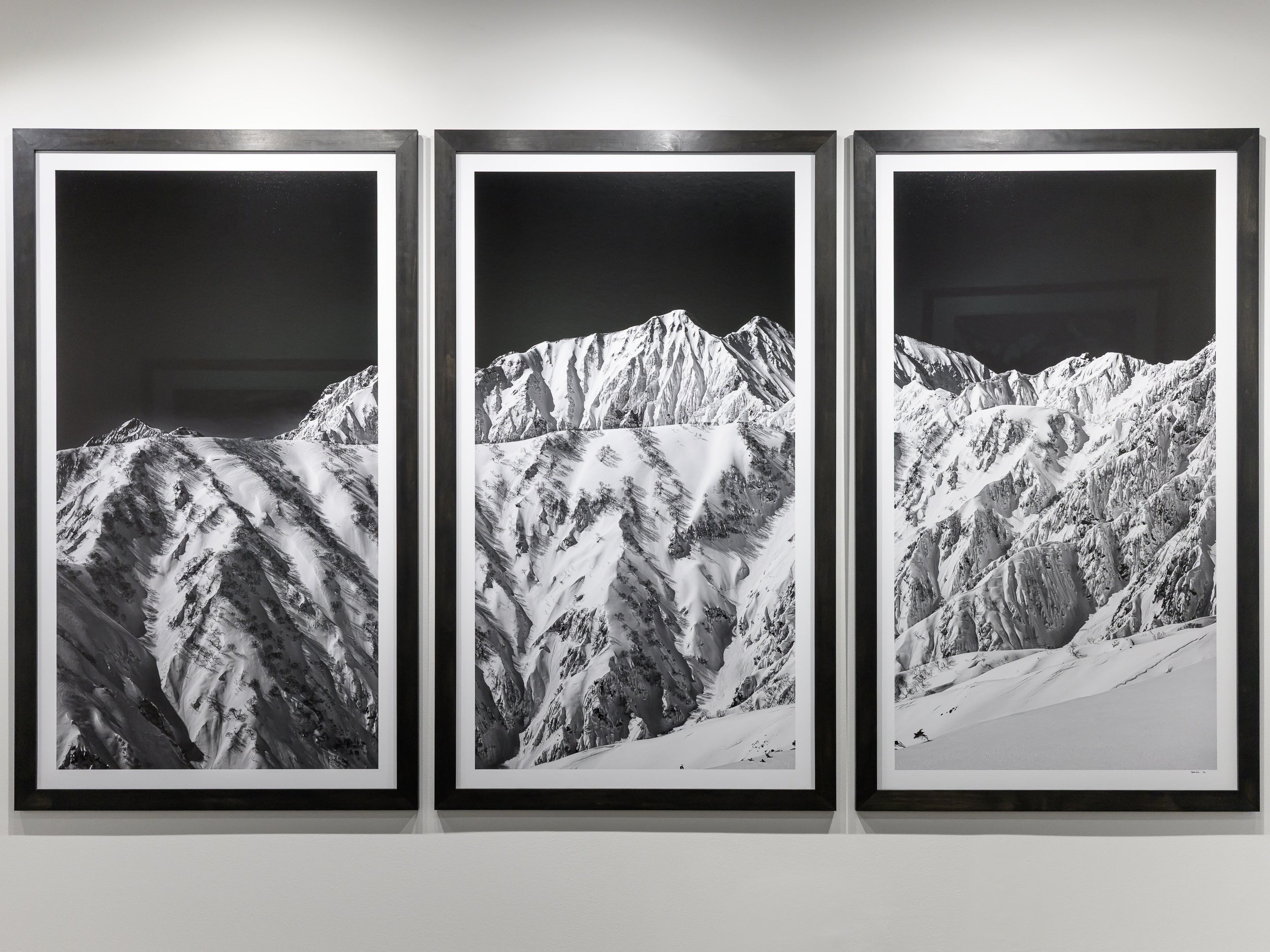 Mount Kashima-Yarigatake from Happo-one Ridge Triptych: 30x56 Limited Edition Framed Prints