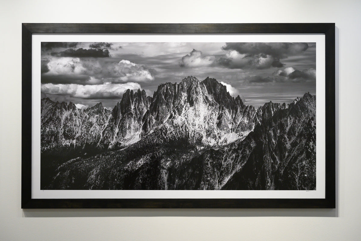Wine Spires and Silver Star with Summer Cumulus Clouds: 30x56 Limited Edition Framed Print