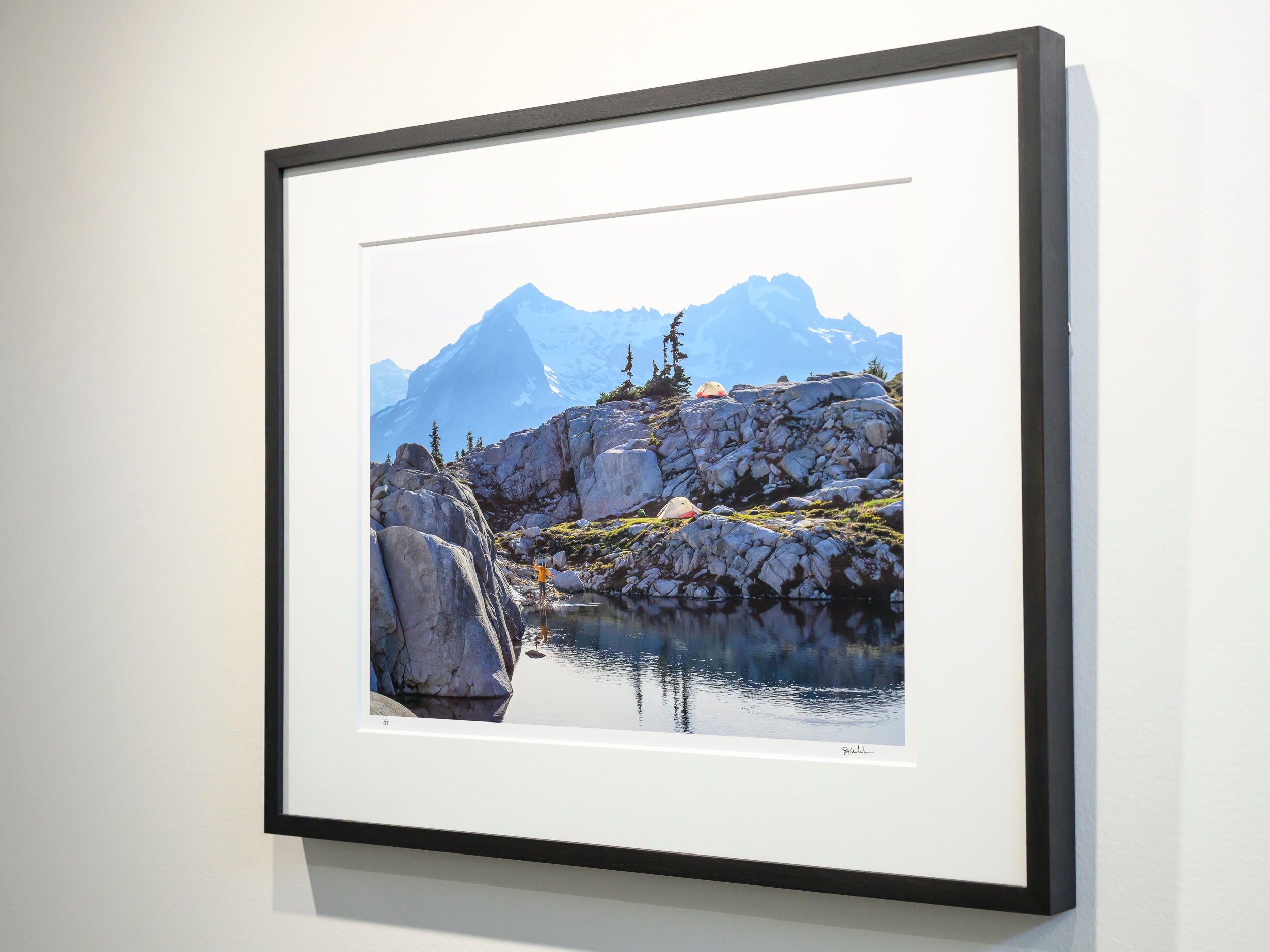 Fish On the Line in the Alpine Lakes Wilderness: 15x20 Limited Print
