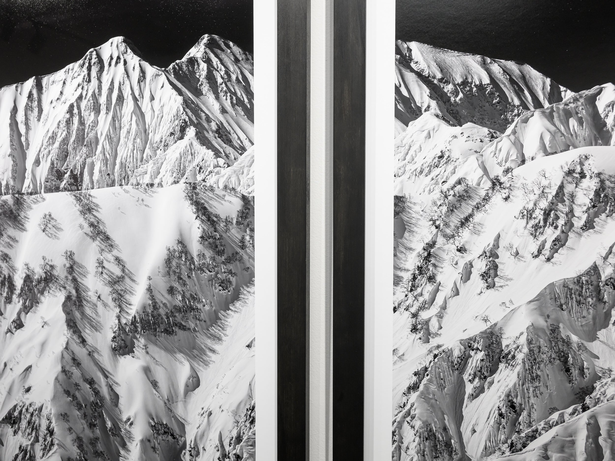 Mount Kashima-Yarigatake from Happo-one Ridge Triptych: 30x56 Limited Edition Framed Prints