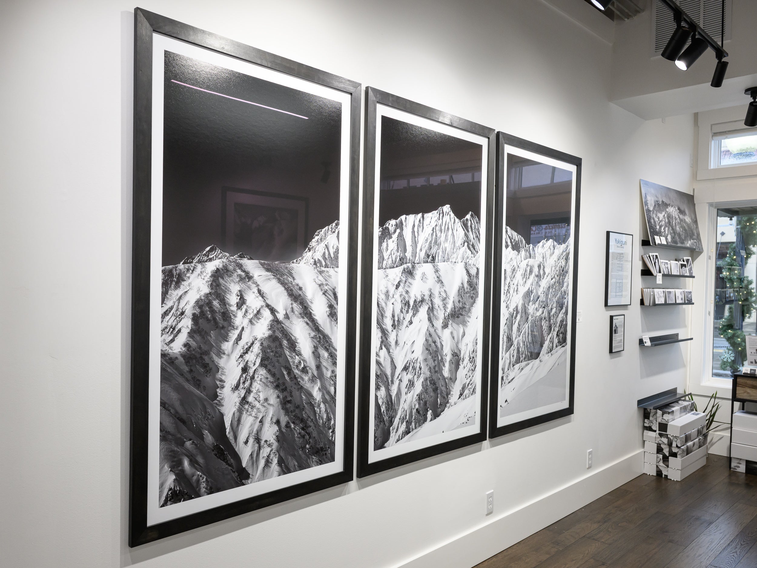 Mount Kashima-Yarigatake from Happo-one Ridge Triptych: 30x56 Limited Edition Framed Prints