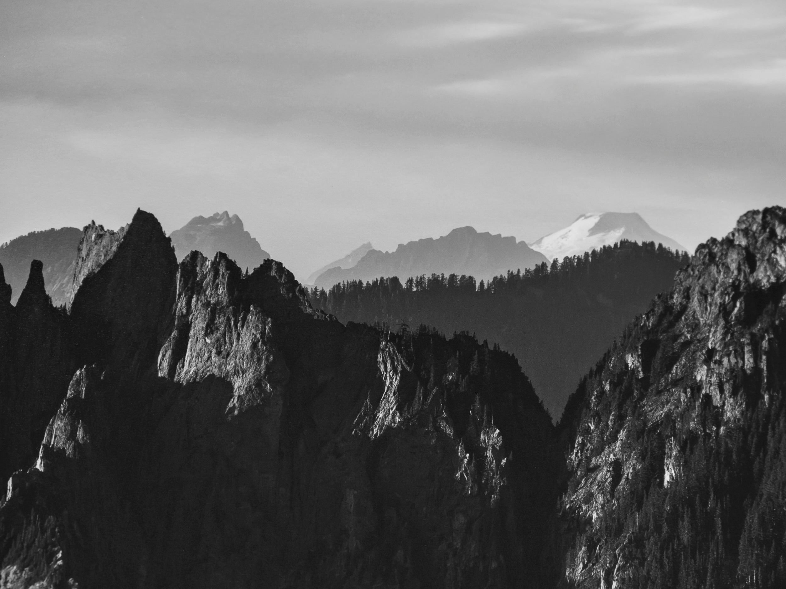 Mount Garfield and Mt. Baker from Wright Mountain: Limited Edition Framed Print