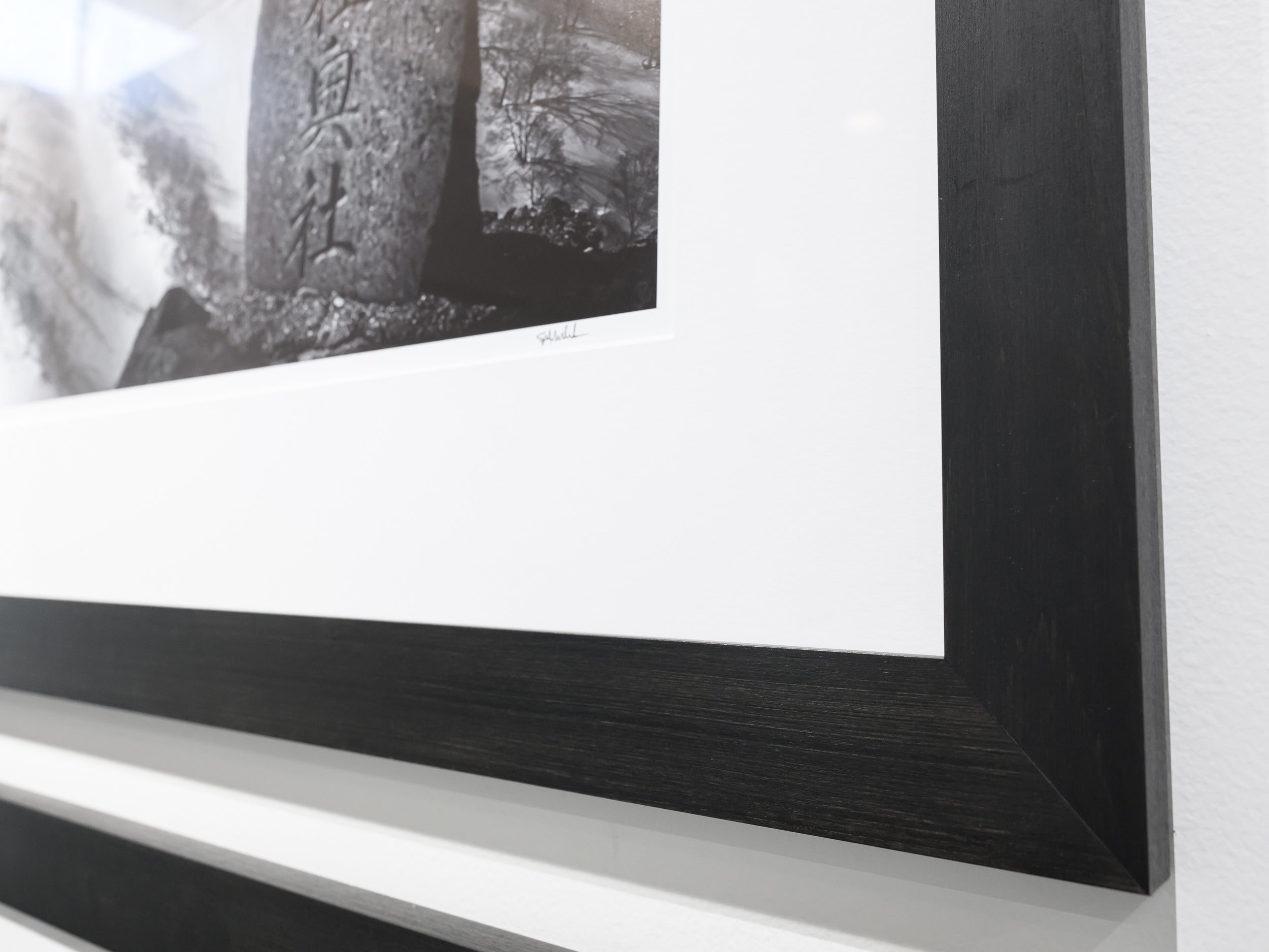 Snowboarder with Hakuba Shrine: 24x36 Limited Edition Framed Print