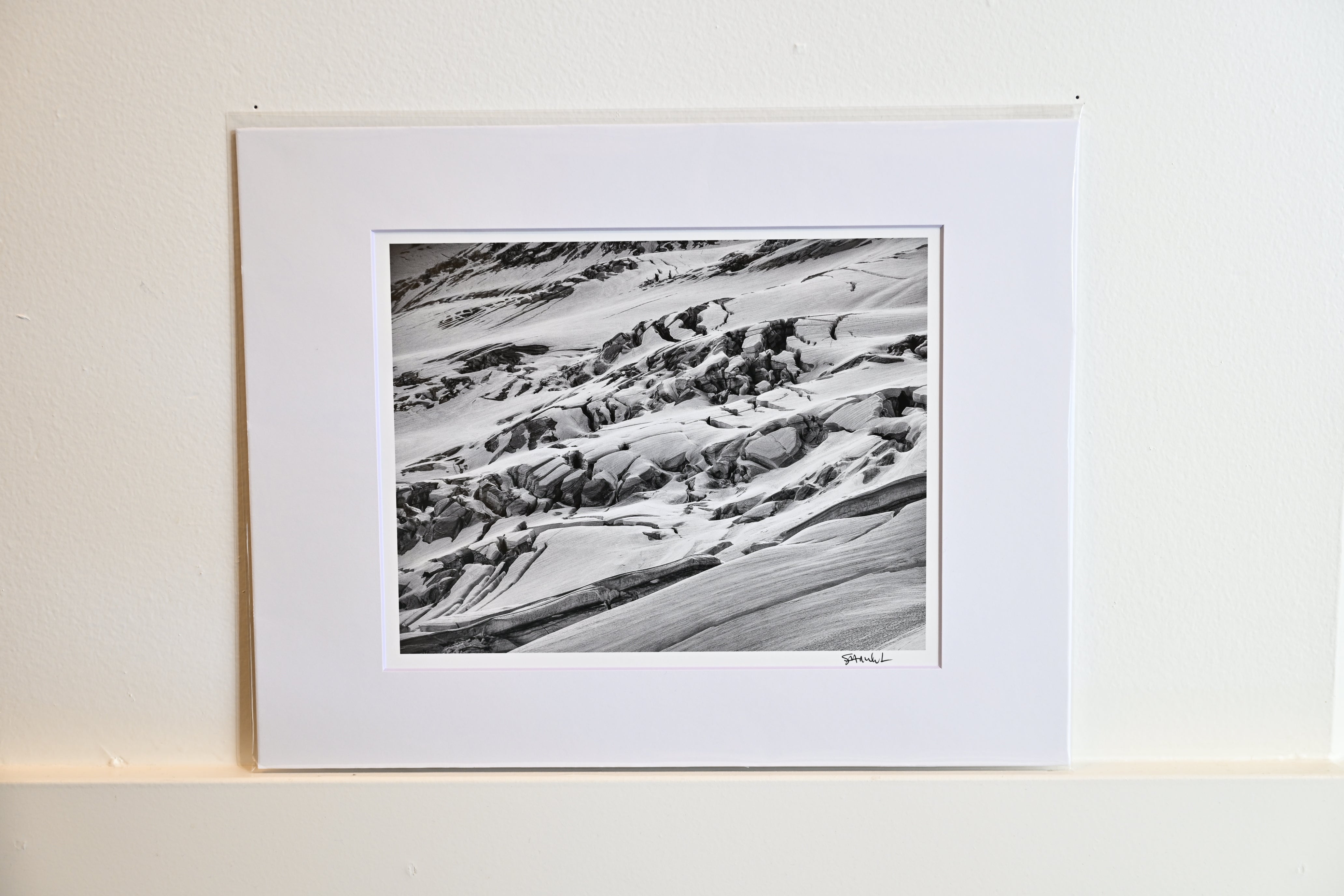 Crevasses on Lower Coleman Glacier: 8x10 Open Edition Matted Print