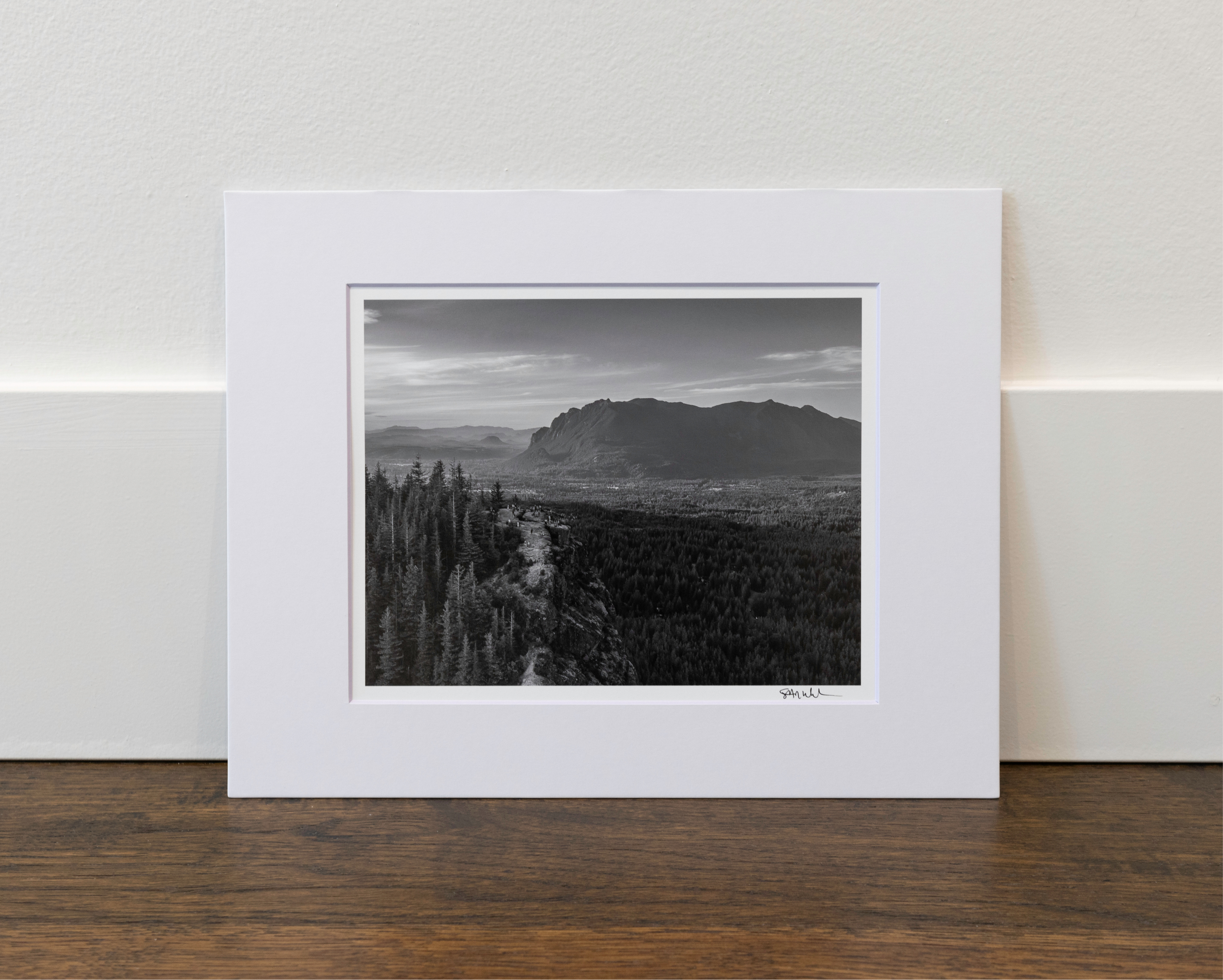 Hikers on Rattlesnake Ledge above North Bend: 8x10 Open Edition Matted Print