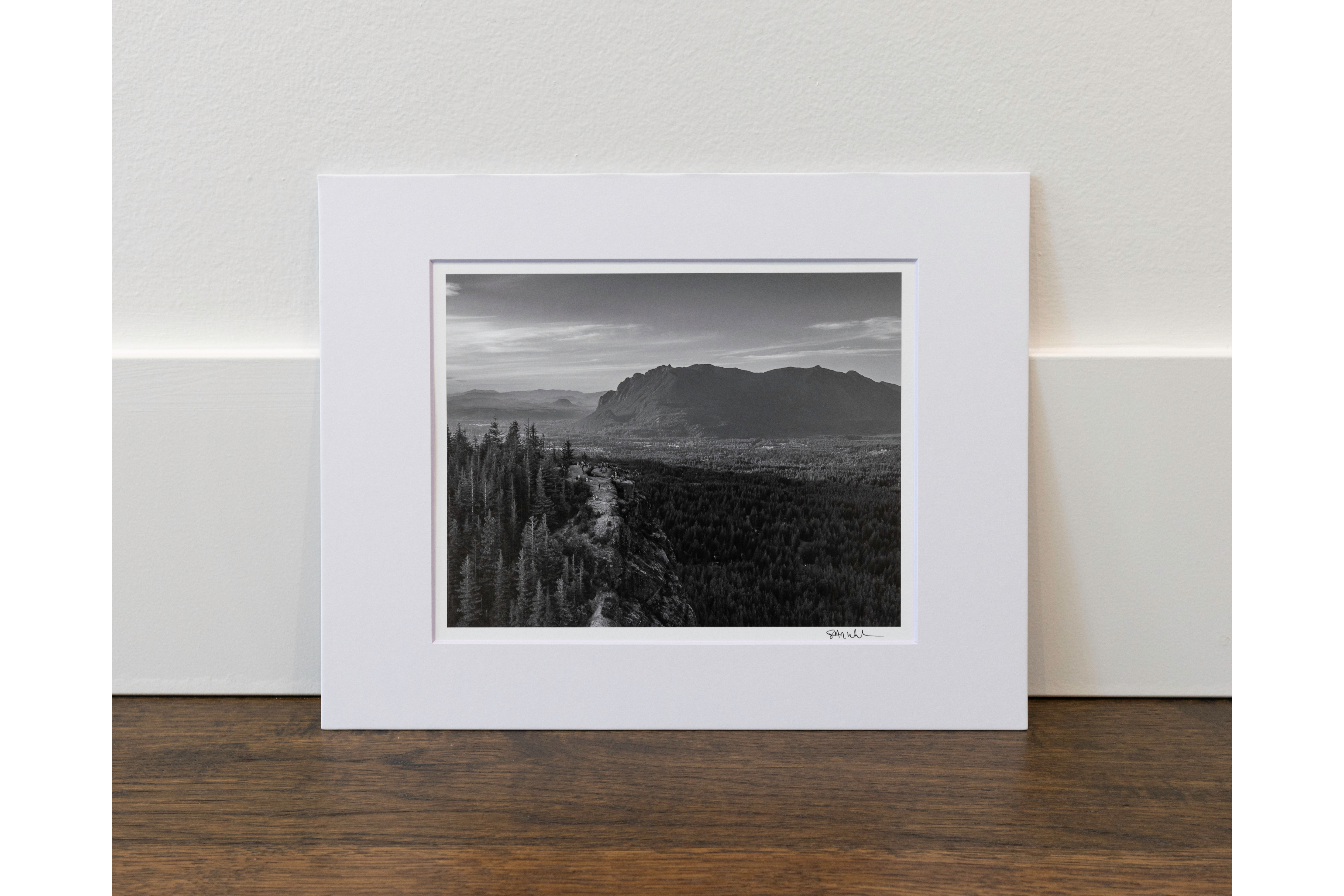 Hikers on Rattlesnake Ledge above North Bend: 8x10 Open Edition Matted Print