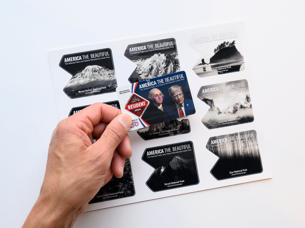 Make the America The Beautiful Pass Beautiful Again Sleeve and Sticker Pack - Black + White