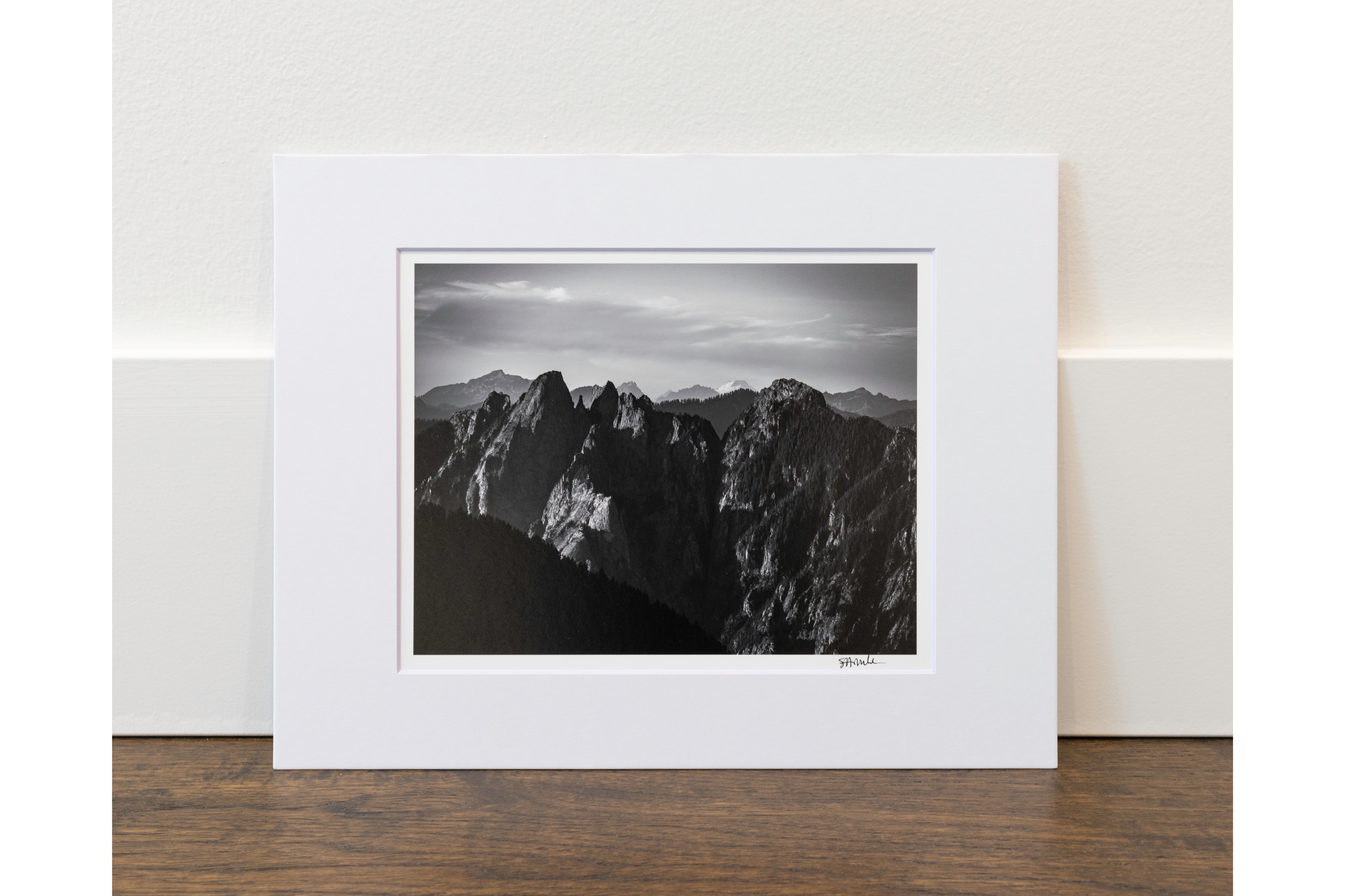 Mount Garfield and Mt. Baker from Wright Mountain: 8x10 Open Edition Matted Print
