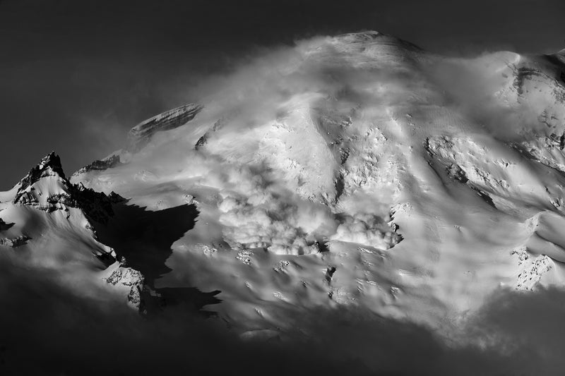 Mount Rainier Avalanche: 32x48 Limited Edition Framed Print