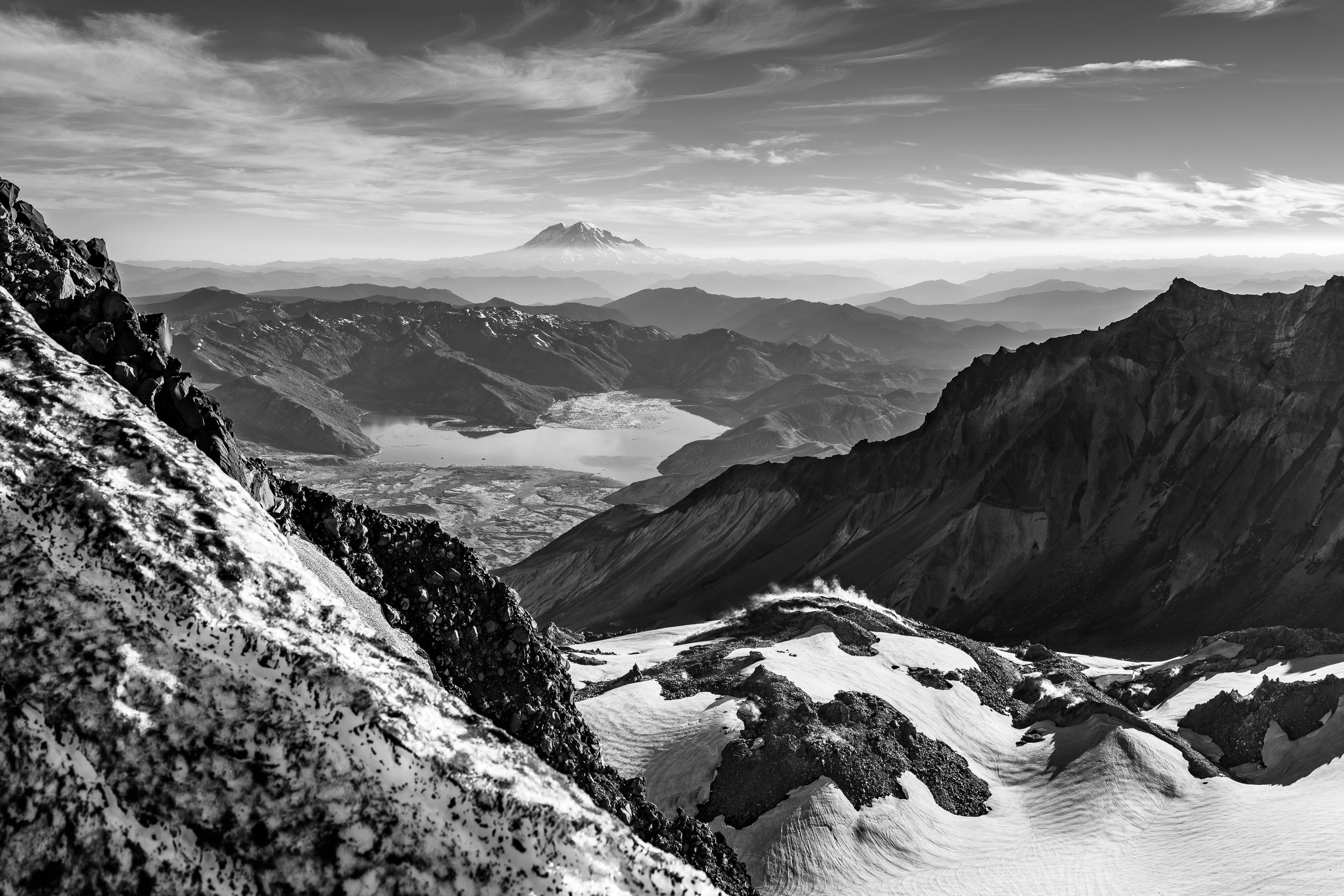 Mount St. Helens Caldera with Rainier: 24x36 Limited Print