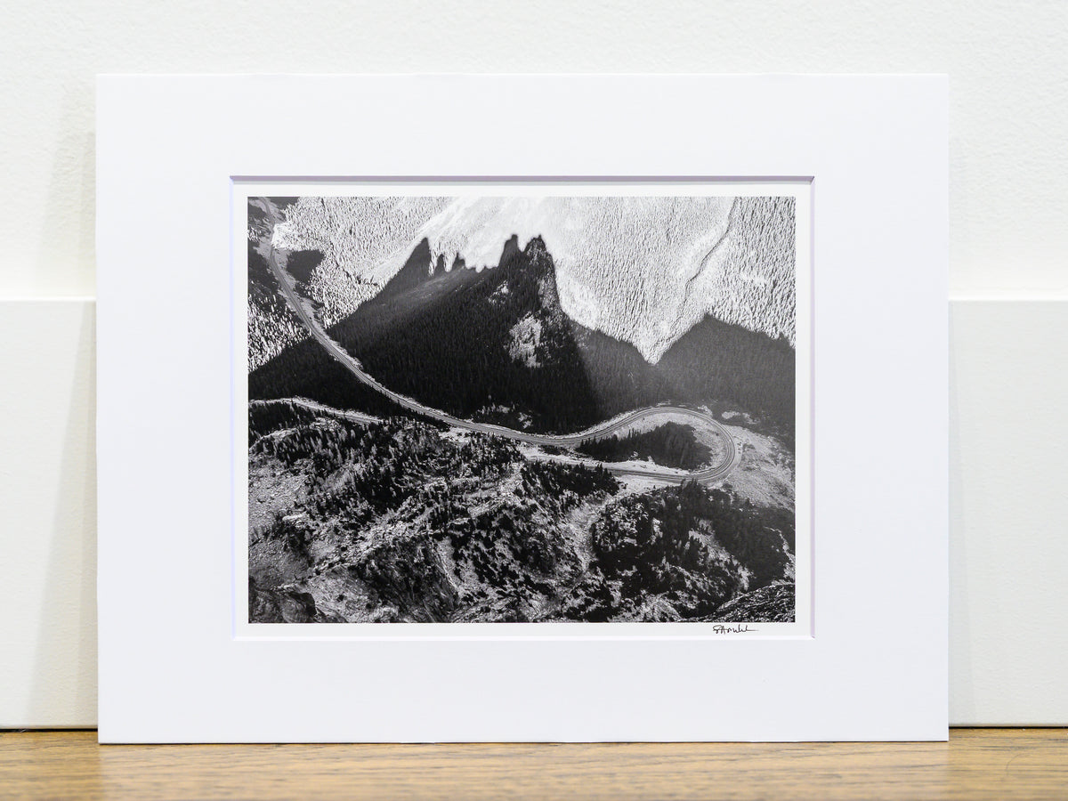 Shadows on the Hairpin from Early Winter Spires: 8x10 Open Edition Matted Print