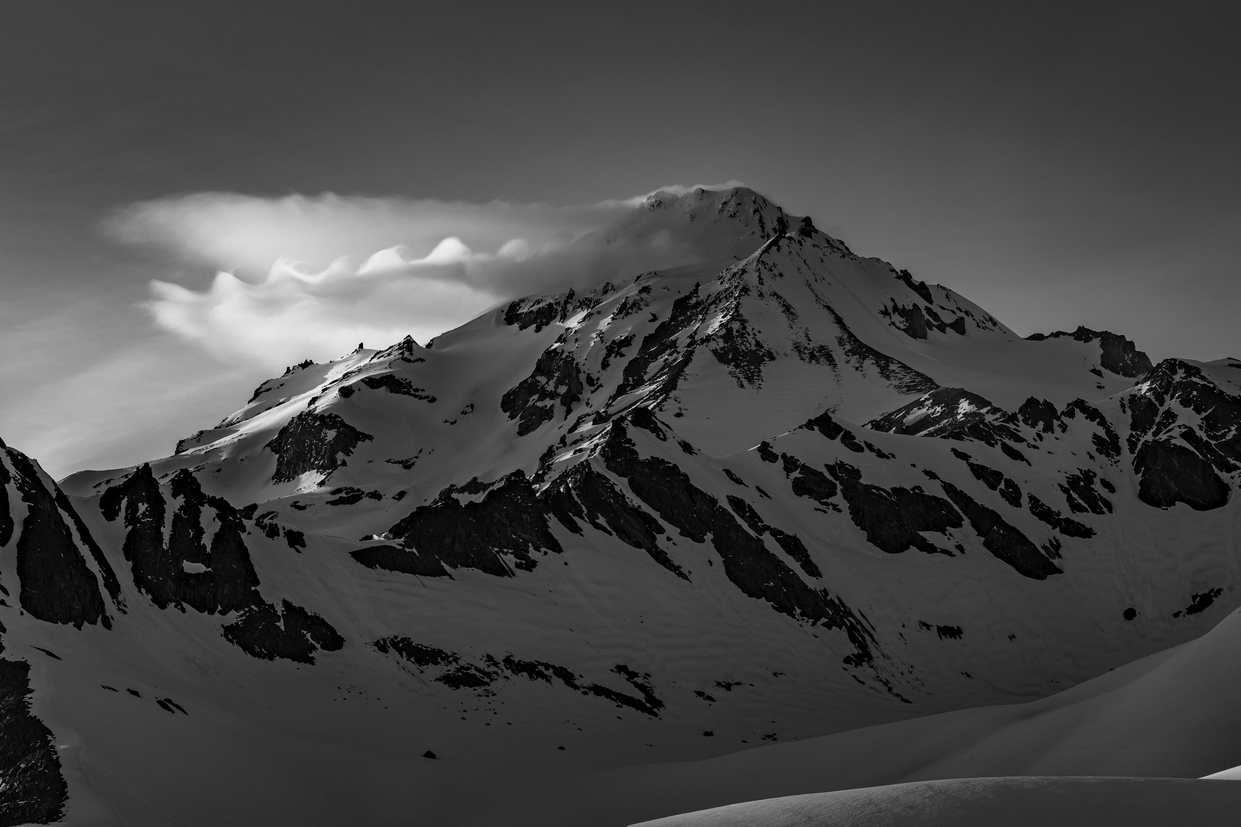 Wave Clouds on Glacier Peak: 24x36 Limited Print